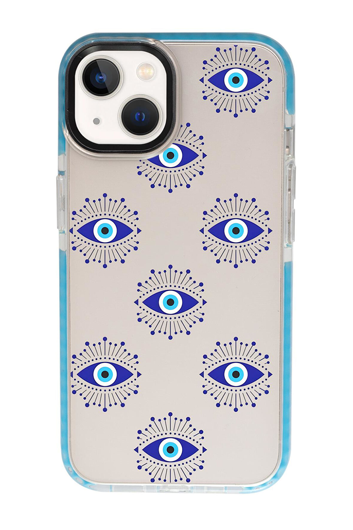 iPhone 13 Uyumlu Mystic Aura Desenli Candy Bumper Silikonlu Telefon Kılıfı