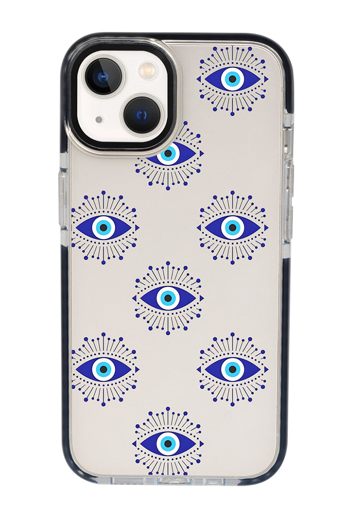 iPhone 13 Uyumlu Mystic Aura Desenli Candy Bumper Silikonlu Telefon Kılıfı
