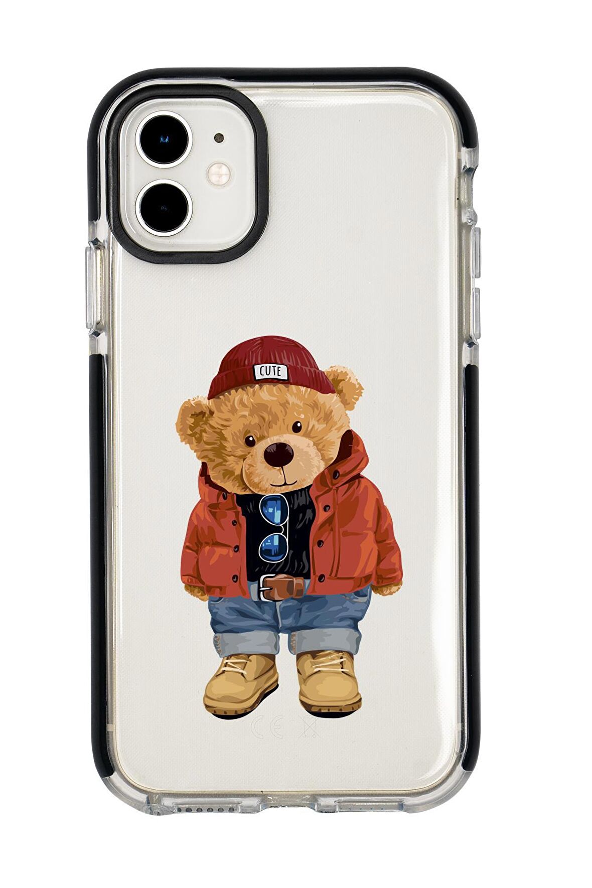 iPhone 12 Mini Teddy Bear Candy Bumper Silikonlu Telefon Kılıfı