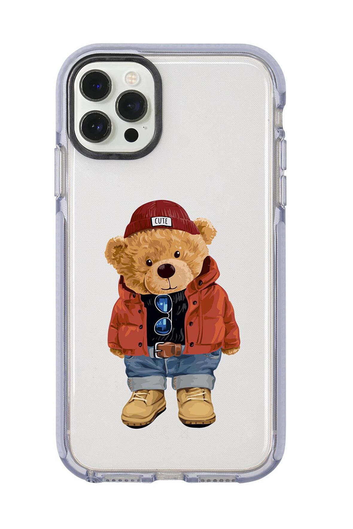 iPhone 12 Pro Max Teddy Bear Candy Bumper Silikonlu Telefon Kılıfı