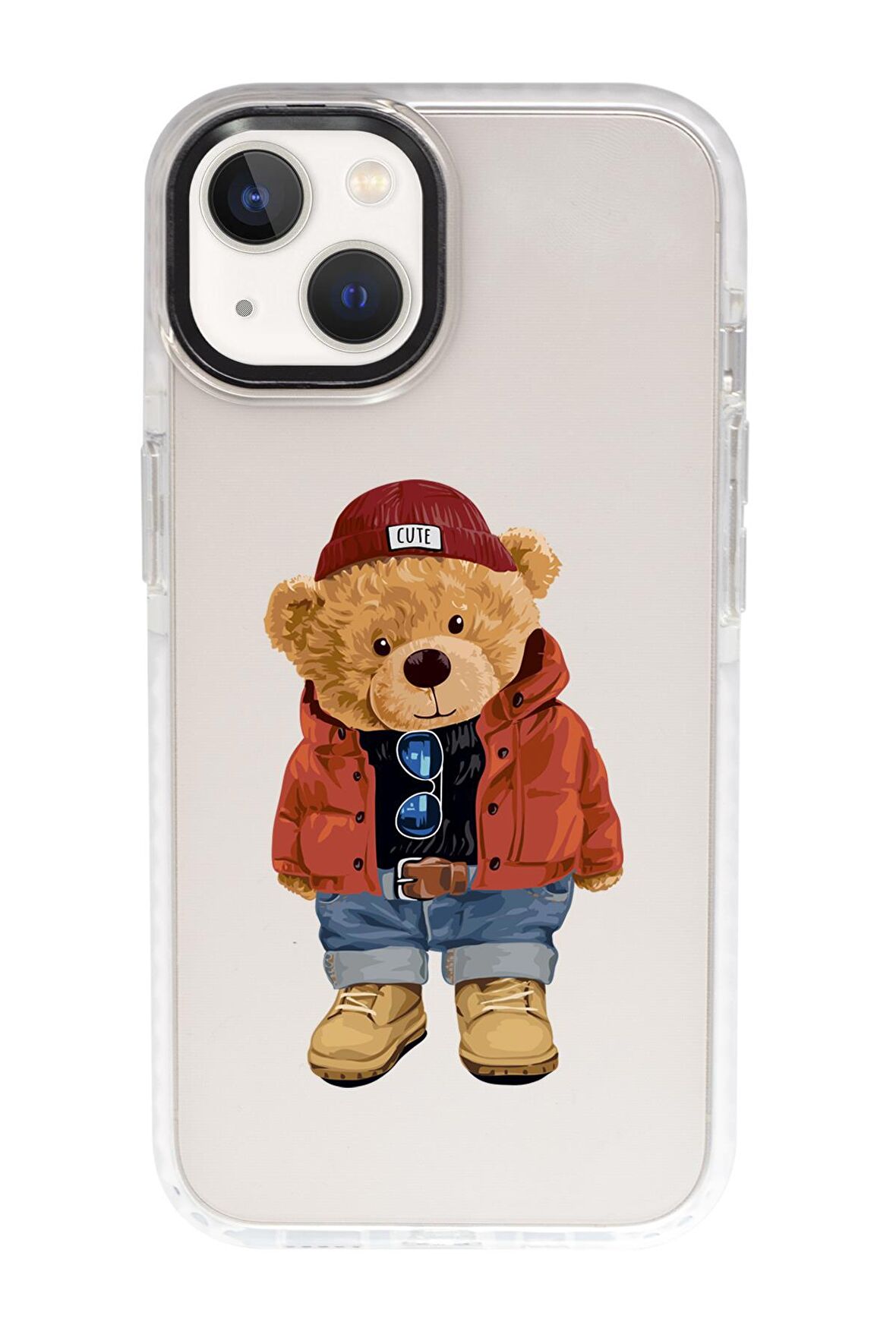 iPhone 13 Teddy Bear Candy Bumper Darbe Emci Silikonlu Telefon Kılıfı