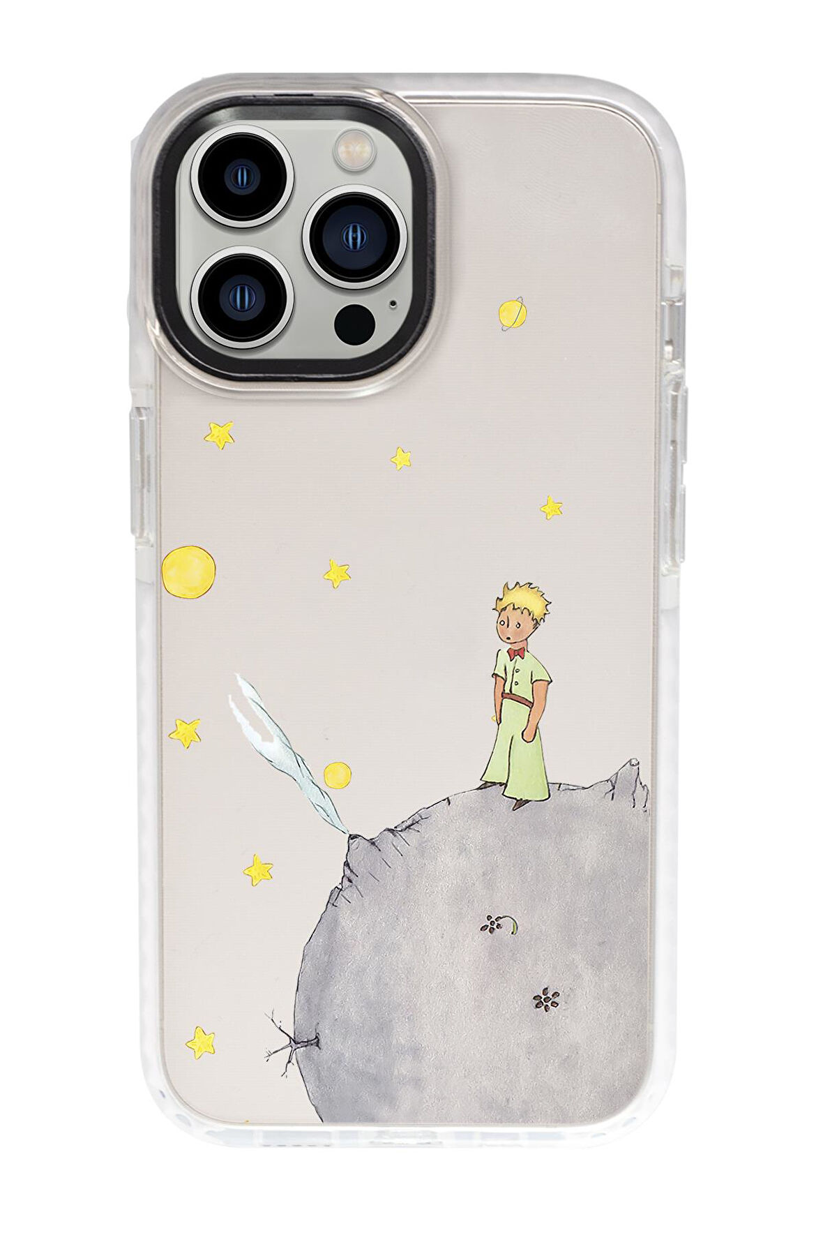 iPhone 15 Pro Max Uyumlu Küçük Prens Desenli Candy Bumper Darbe Emci Silikonlu Telefon Kılıfı 