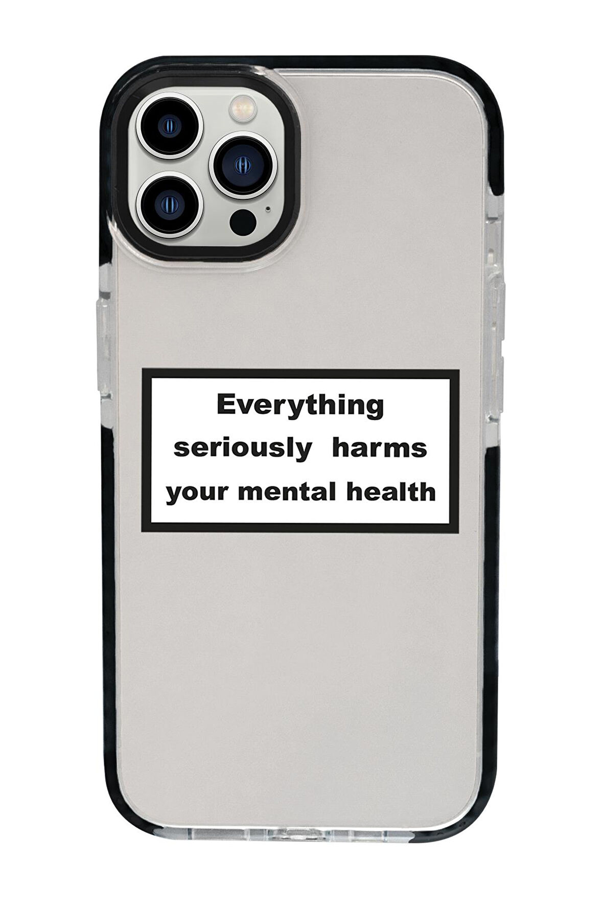 iPhone 15 Pro Max Uyumlu Everything Seriously Desenli Candy Bumper Darbe Emci Silikonlu Telefon Kılıfı 