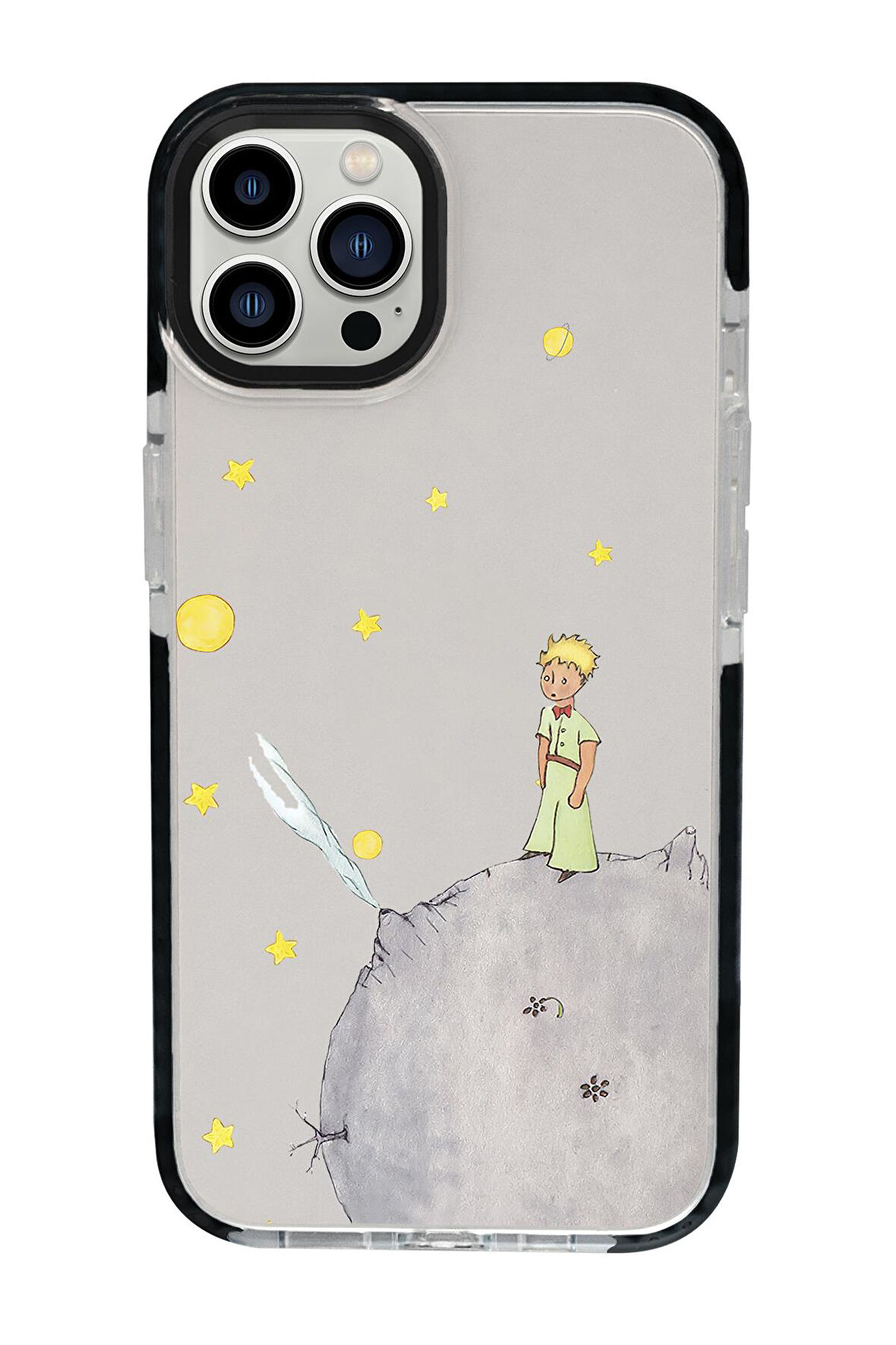 iPhone 15 Pro Uyumlu Küçük Prens Desenli Candy Bumper Darbe Emci Silikonlu Telefon Kılıfı 