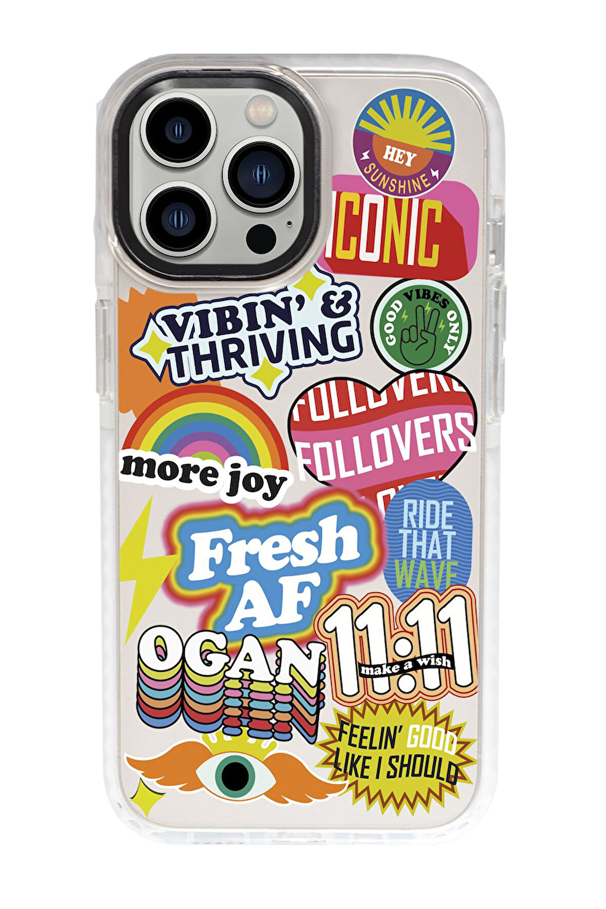 iPhone 15 Pro Uyumlu Fresh Desenli Candy Bumper Darbe Emci Silikonlu Telefon Kılıfı 