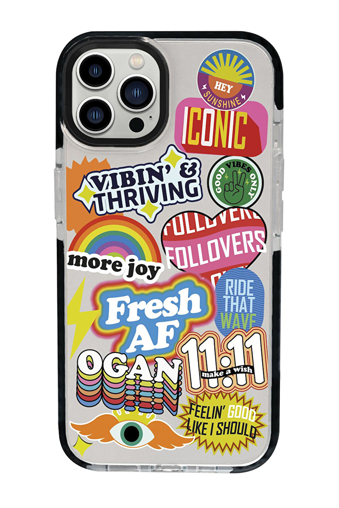 iPhone 15 Pro Uyumlu Fresh Desenli Candy Bumper Darbe Emci Silikonlu Telefon Kılıfı 
