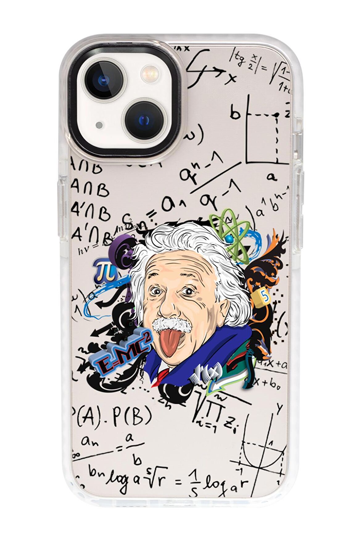 iPhone 15 Uyumlu Albert Desenli Candy Bumper Darbe Emci Silikonlu Telefon Kılıfı 