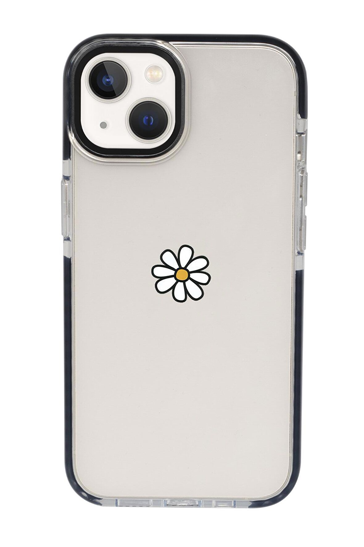 iPhone 15 Uyumlu Papatya Desenli Candy Bumper Darbe Emci Silikonlu Telefon Kılıfı 