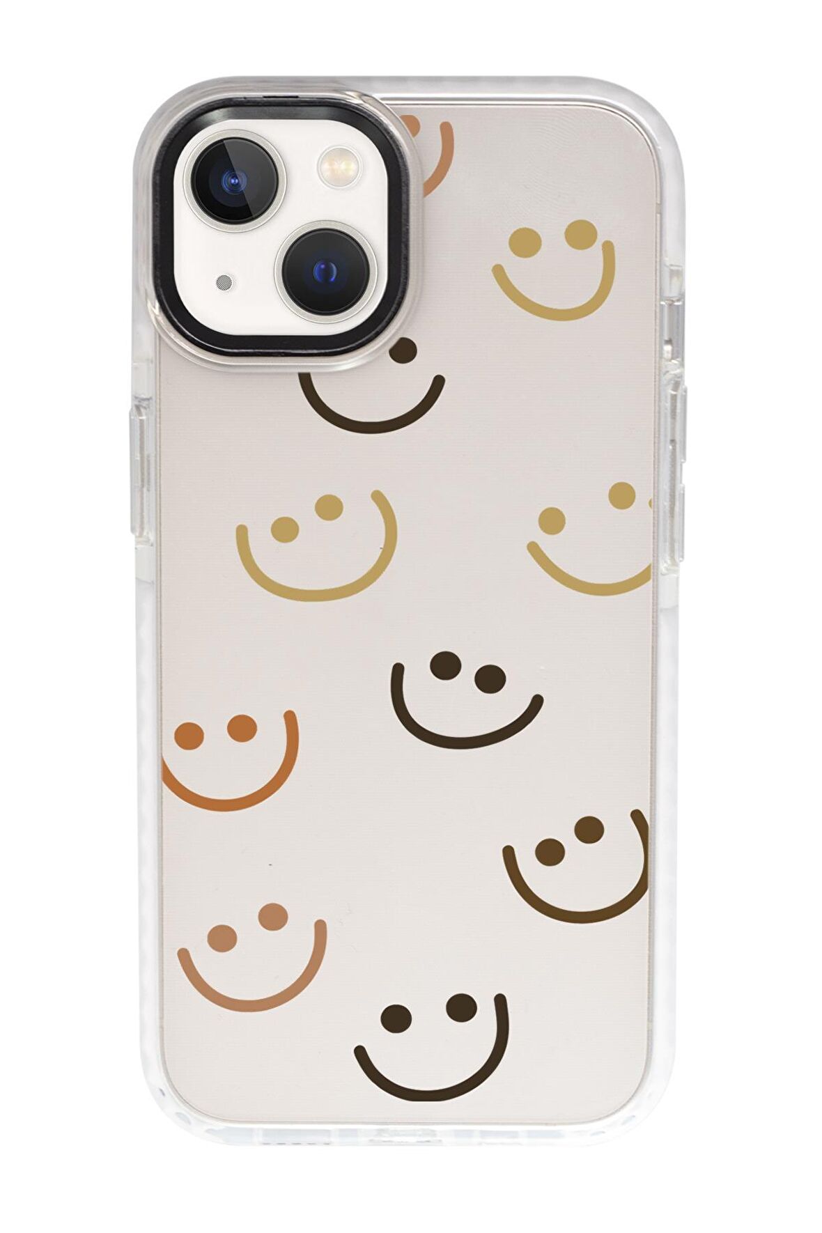 iPhone 15 Uyumlu Smile Desenli Candy Bumper Darbe Emci Silikonlu Telefon Kılıfı 