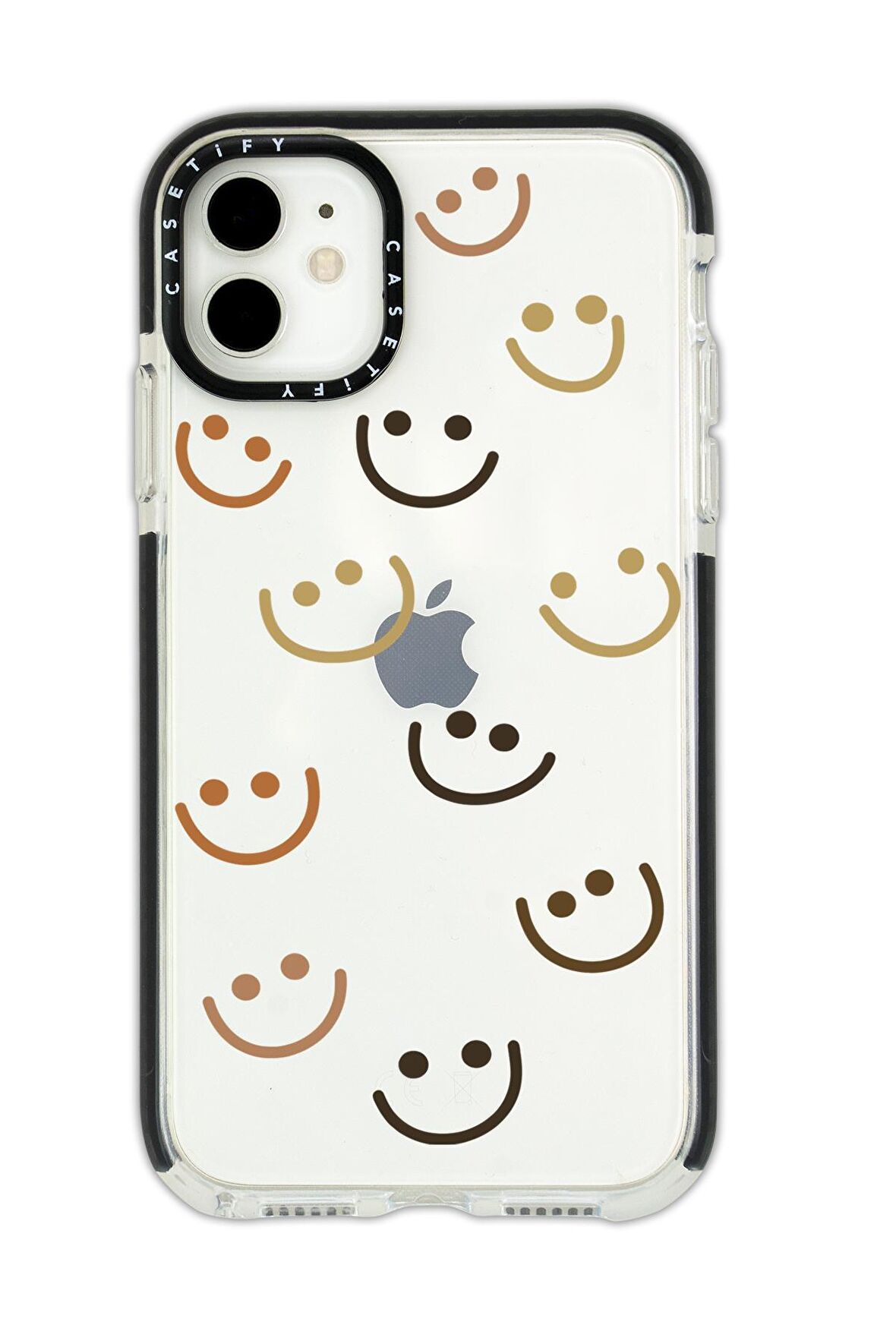 iPhone 11 Casetify Smile Desenli Anti Shock Premium Silikonlu Siyah Kenar Detaylı Telefon Kılıfı