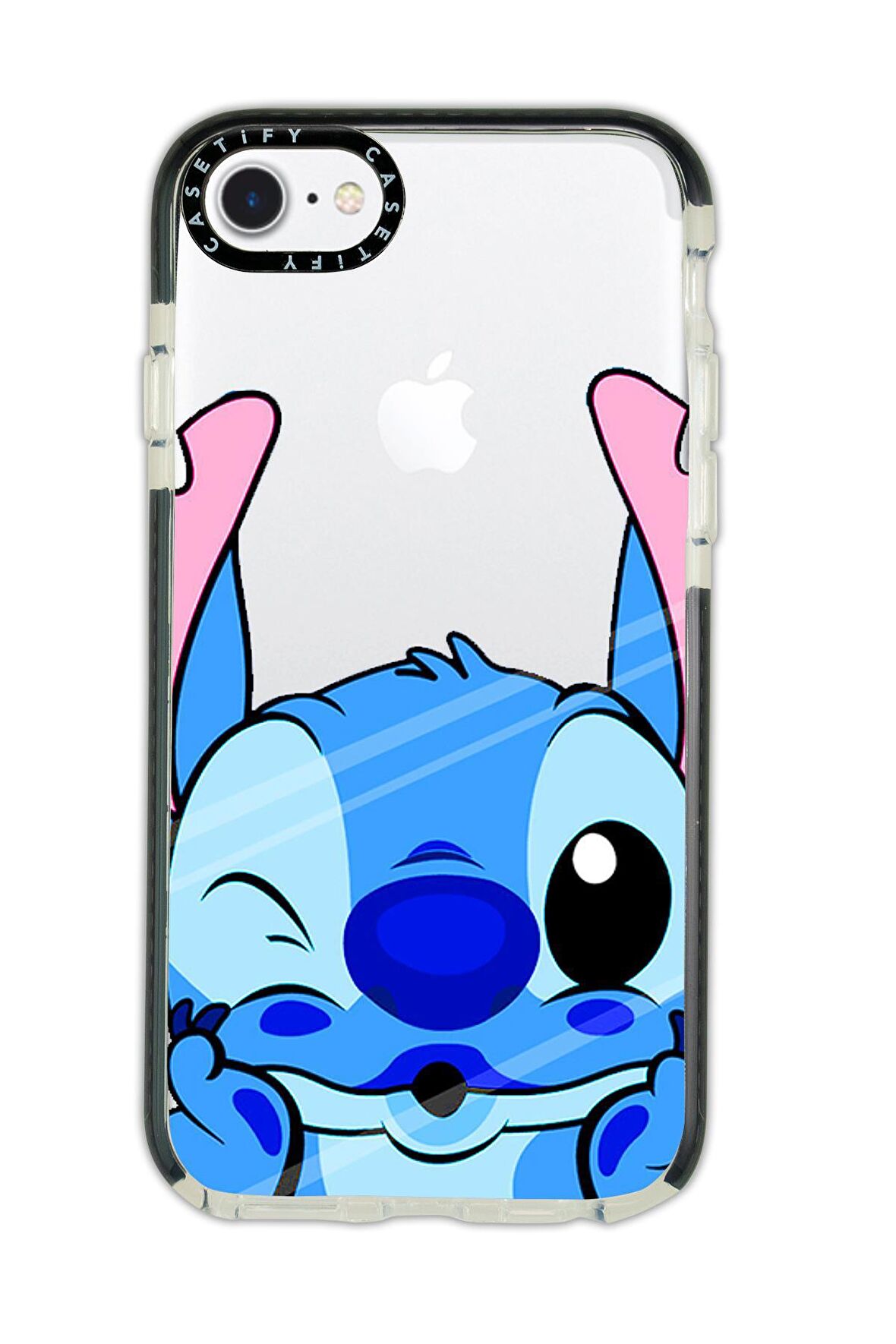 iPhone 7 Casetify Stitch Desenli Anti Shock Premium Silikonlu Siyah Kenar Detaylı Telefon Kılıfı
