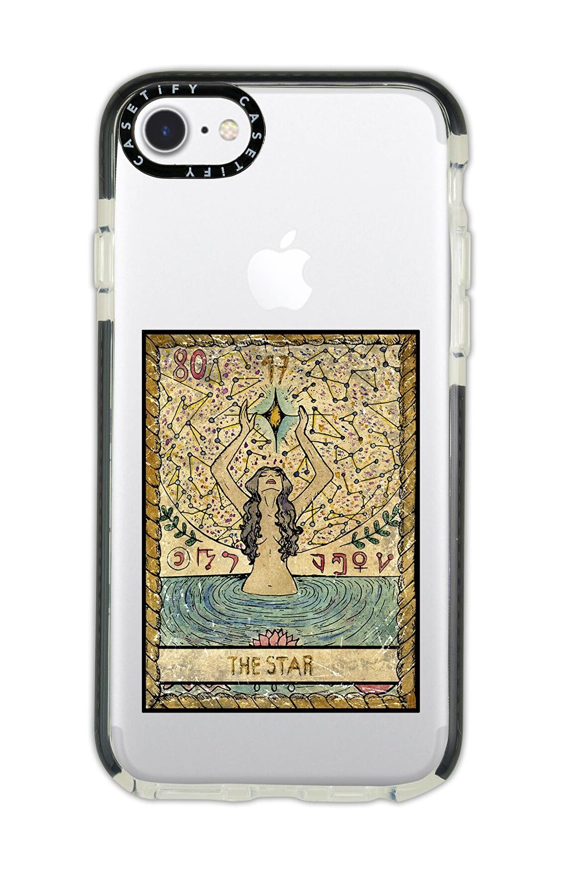 iPhone 8 Casetify The Star Desenli Anti Shock Premium Silikonlu Siyah Kenar Detaylı Telefon Kılıfı