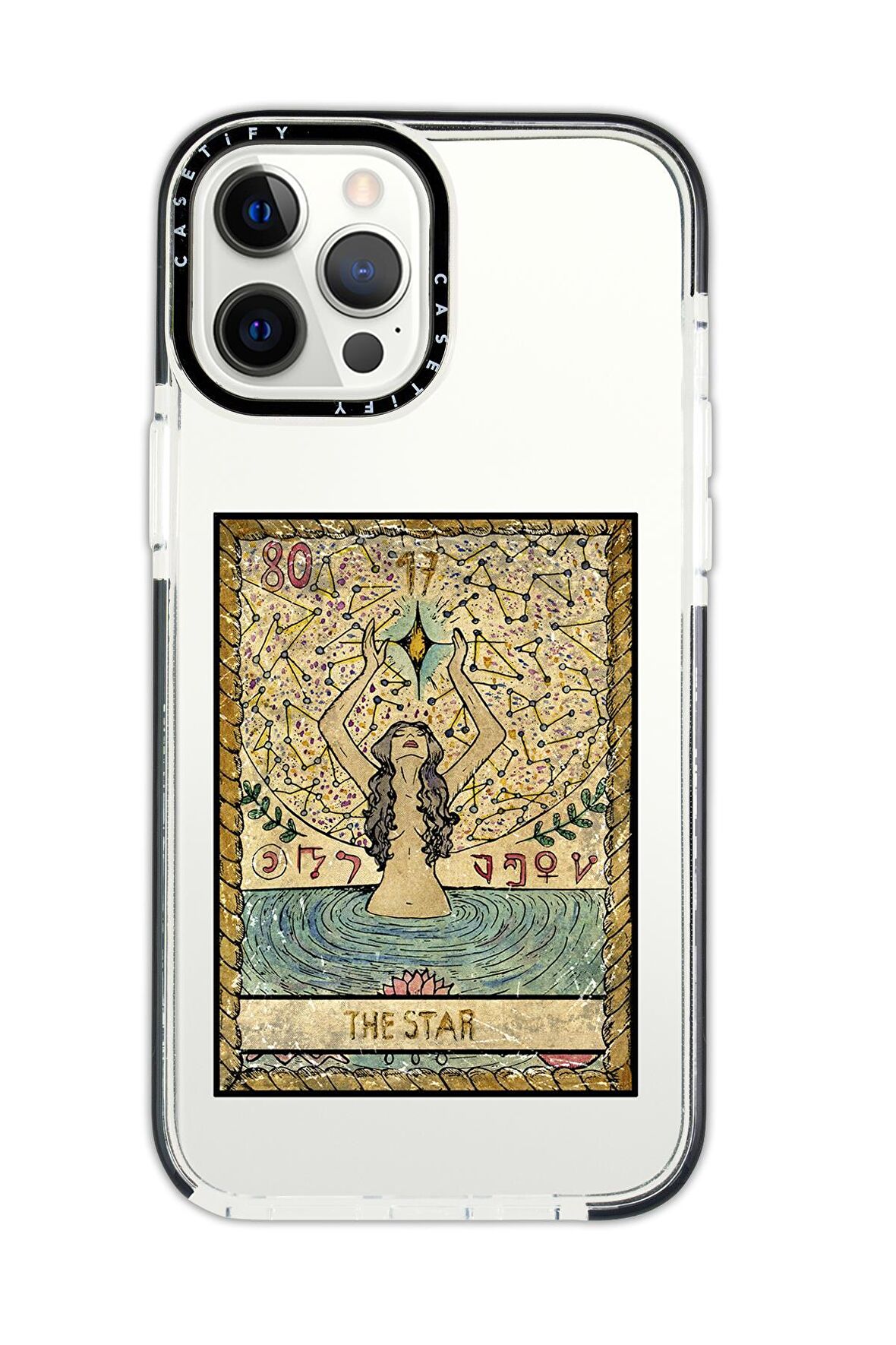 iPhone 12 Pro Max Casetify The Star Desenli Anti Shock Premium Silikonlu Siyah Kenar Detaylı Telefon Kılıfı