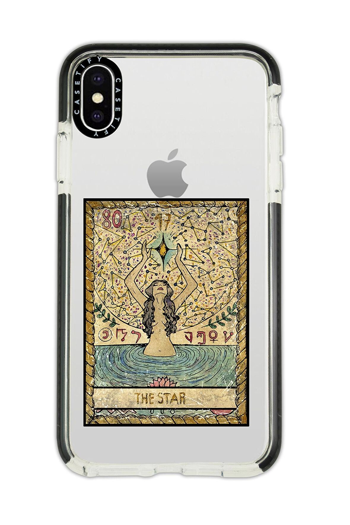 iPhone X Casetify The Star Desenli Anti Shock Premium Silikonlu Siyah Kenar Detaylı Telefon Kılıfı