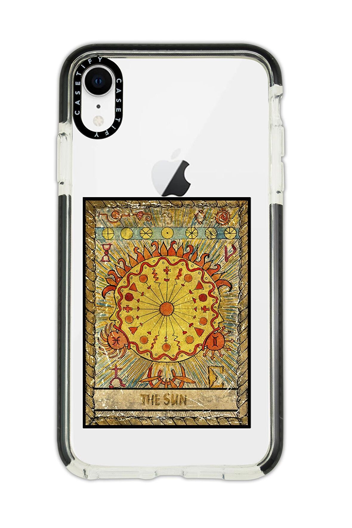 iPhone XR Casetify The Sun Desenli Anti Shock Premium Silikonlu Siyah Kenar Detaylı Telefon Kılıfı