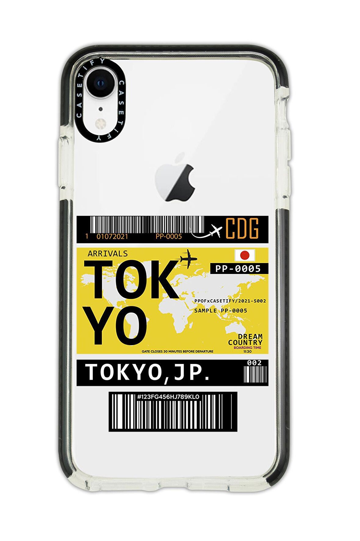 iPhone XR Casetify Tokyo Desenli Anti Shock Premium Silikonlu Siyah Kenar Detaylı Telefon Kılıfı