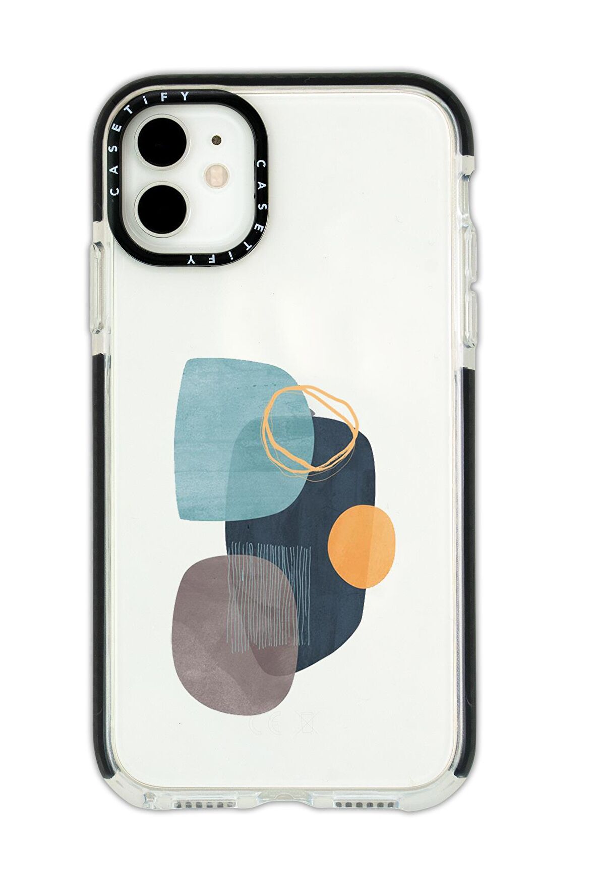 iPhone 12 Casetify Wall Art Desenli Anti Shock Premium Silikonlu Siyah Kenar Detaylı Telefon Kılıfı