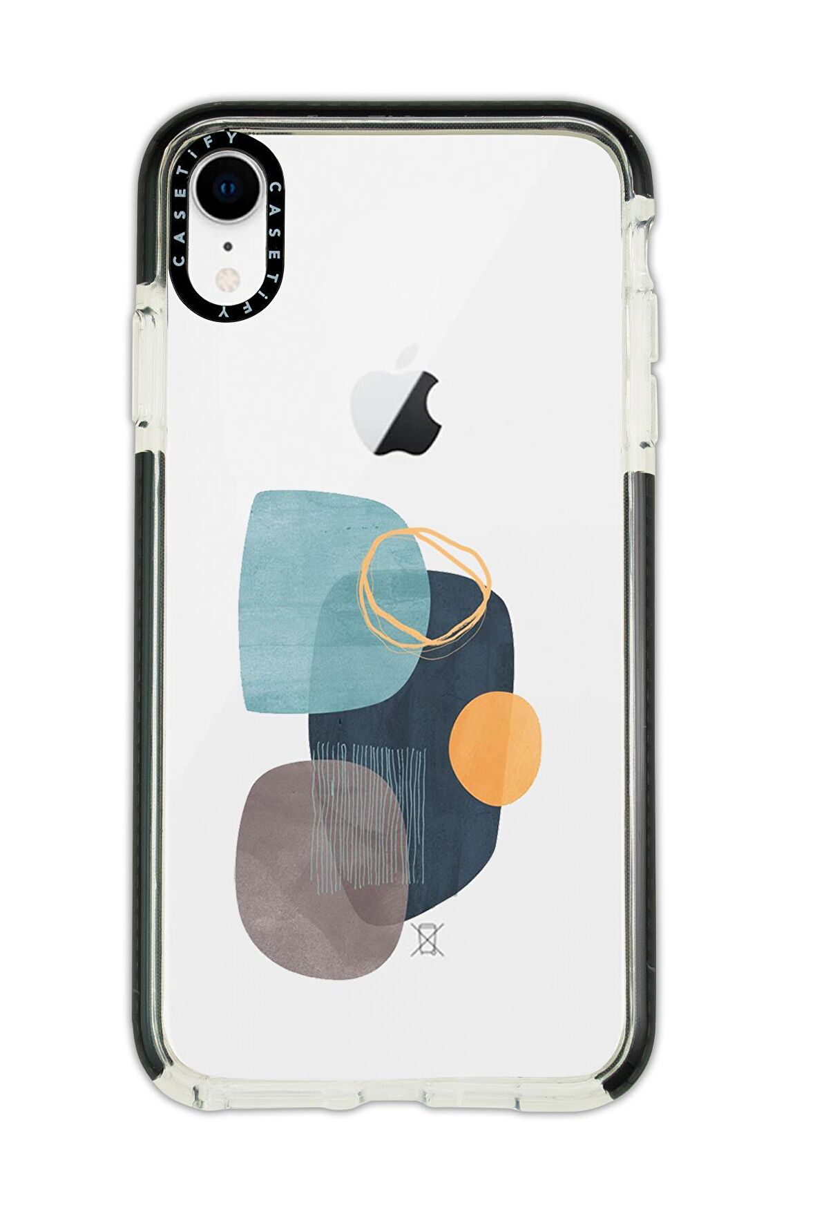 iPhone XR Casetify Wall Art Desenli Anti Shock Premium Silikonlu Siyah Kenar Detaylı Telefon Kılıfı