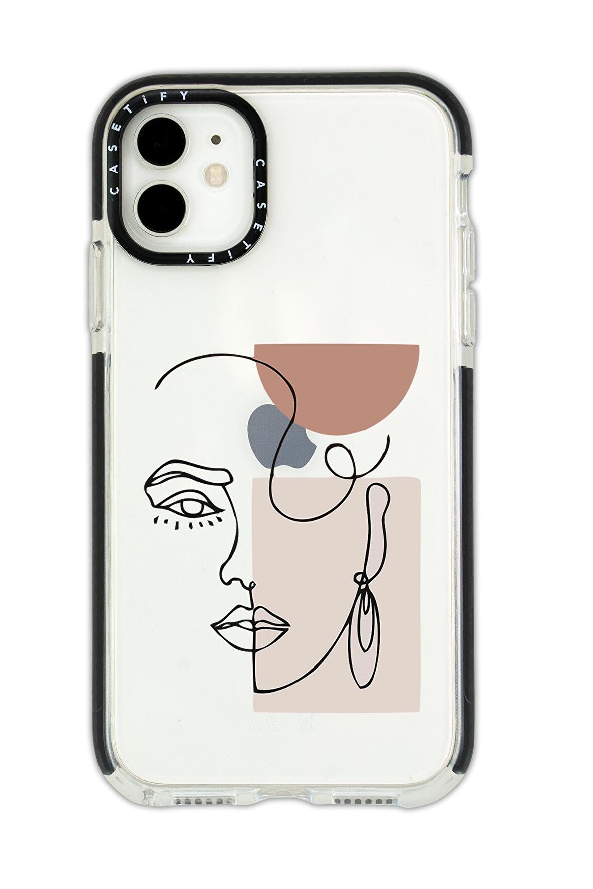 iPhone 12 Casetify Women Art Desenli Anti Shock Premium Silikonlu Siyah Kenar Detaylı Telefon Kılıfı