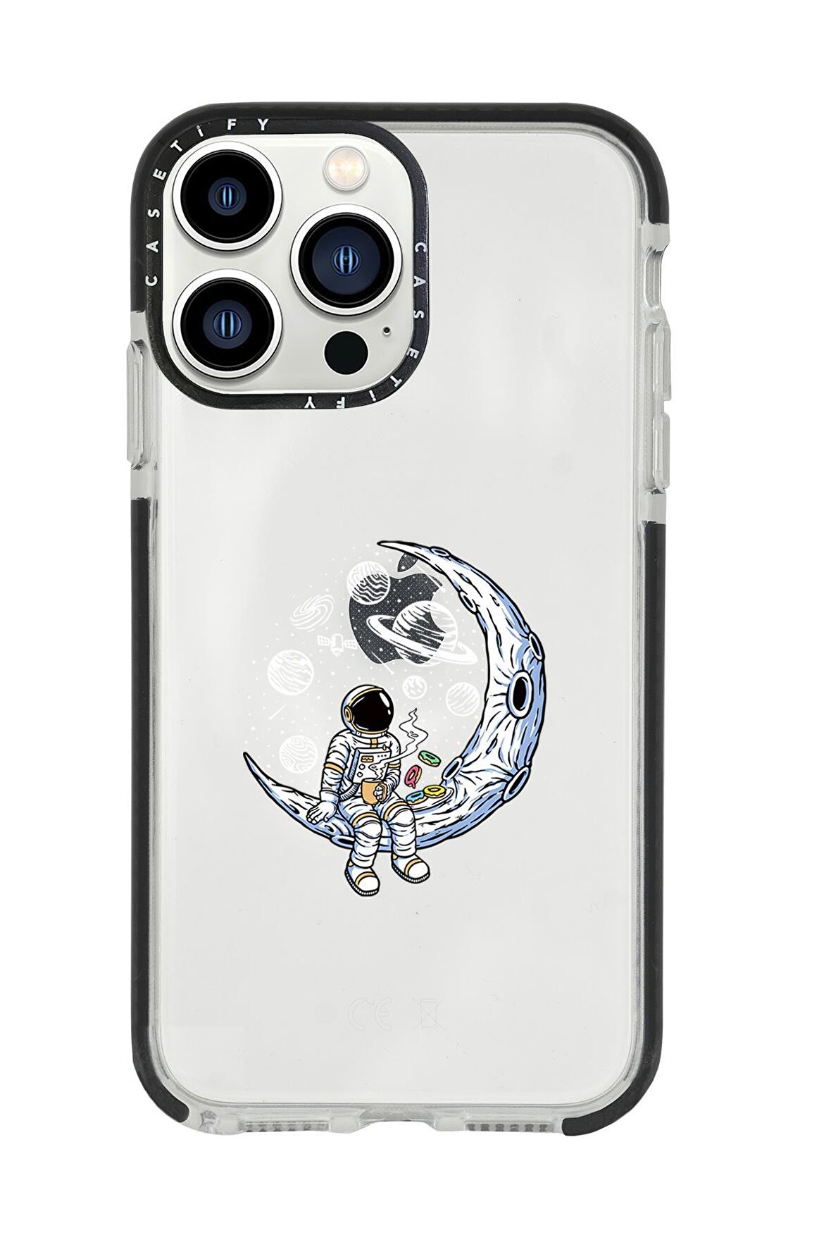 iPhone 13 Pro Max Keyifli Astronot Casetify Darbe Emci Silikonlu Telefon Kılıfı