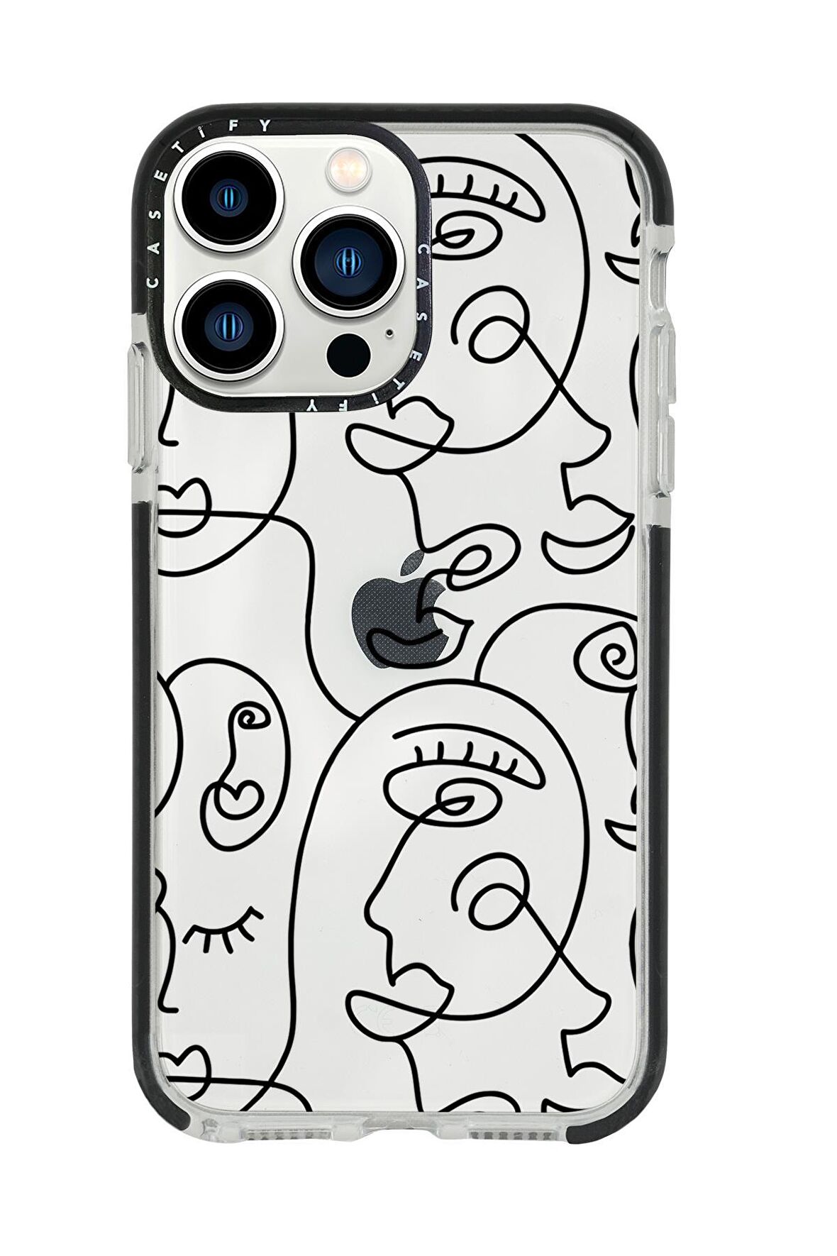 iPhone 13 Pro Max Face Art Casetify Darbe Emci Silikonlu Telefon Kılıfı