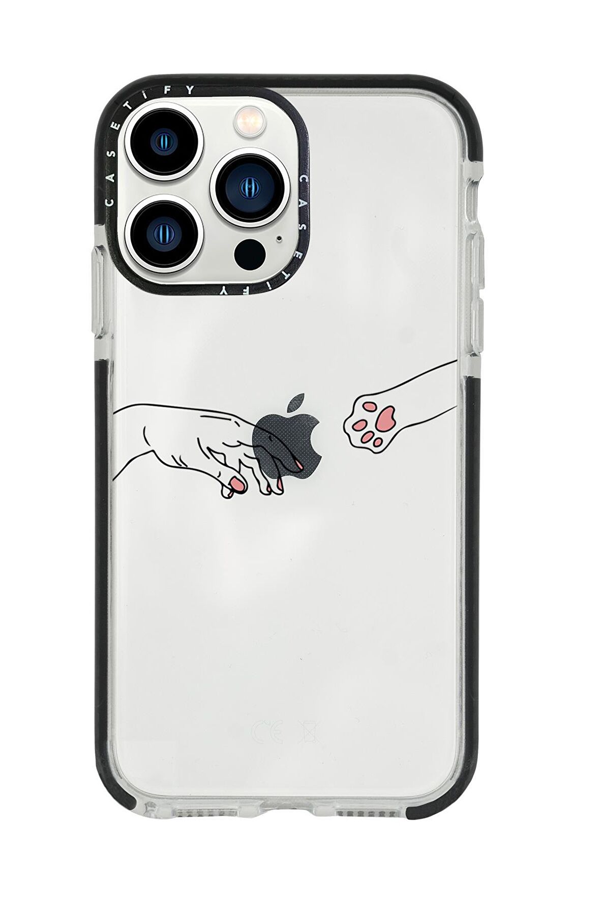 iPhone 13 Pro Max Hand and Paw Casetify Darbe Emci Silikonlu Telefon Kılıfı