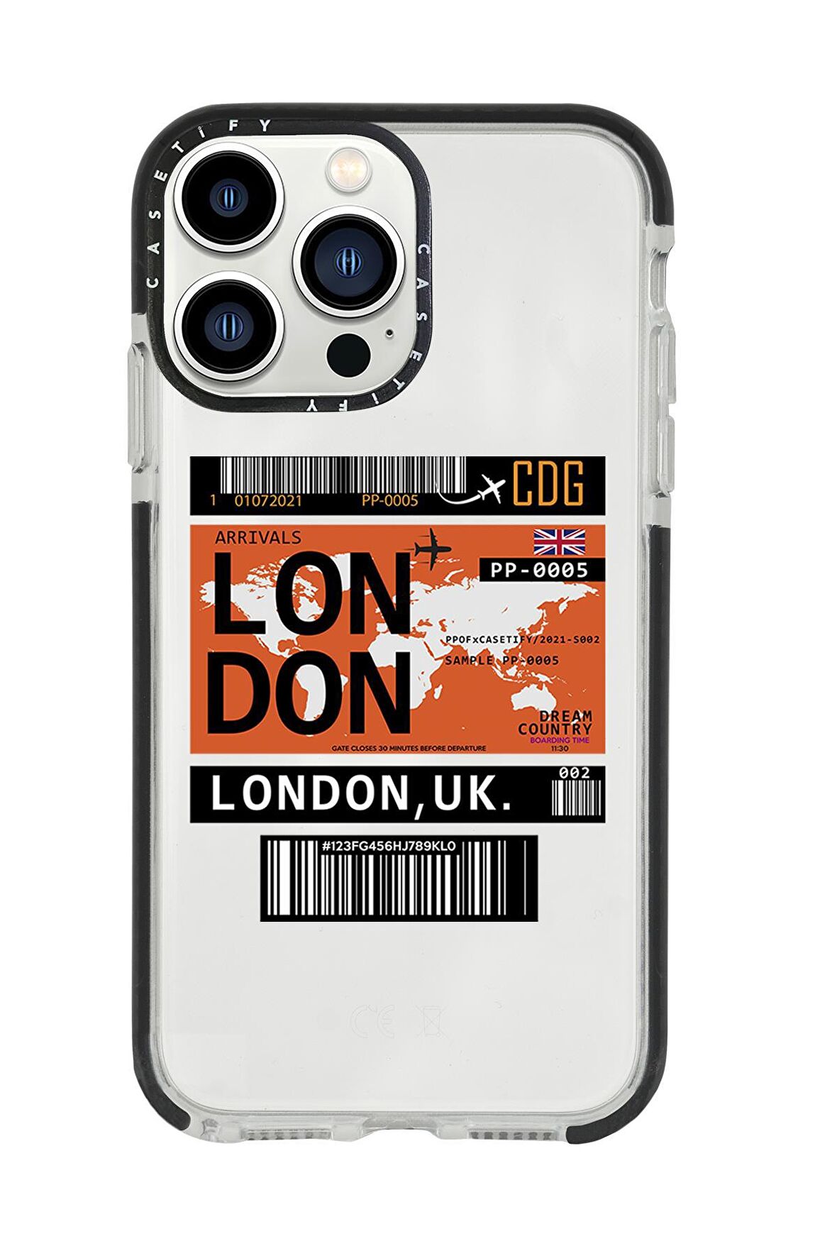 iPhone 13 Pro Max London Ticket Casetify Darbe Emci Silikonlu Telefon Kılıfı