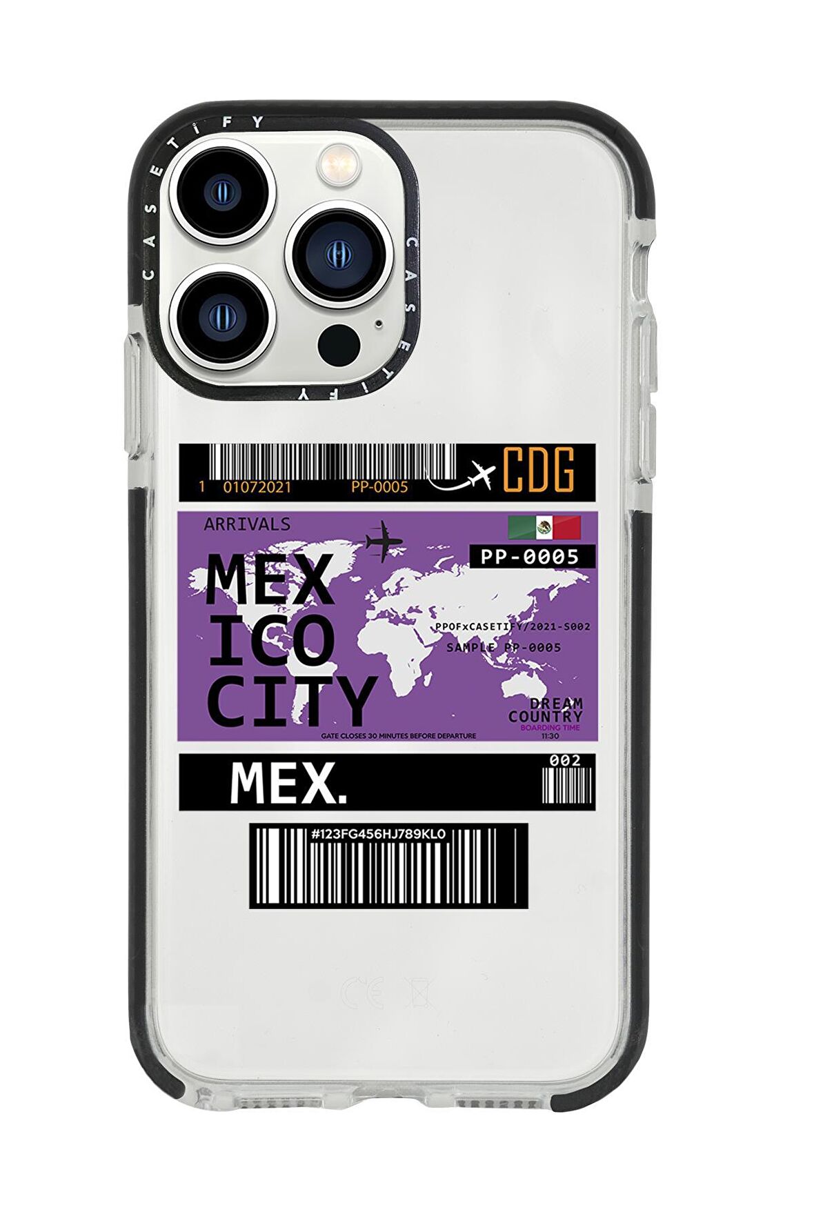 iPhone 13 Pro Max Mexico Ticket Casetify Darbe Emci Silikonlu Telefon Kılıfı