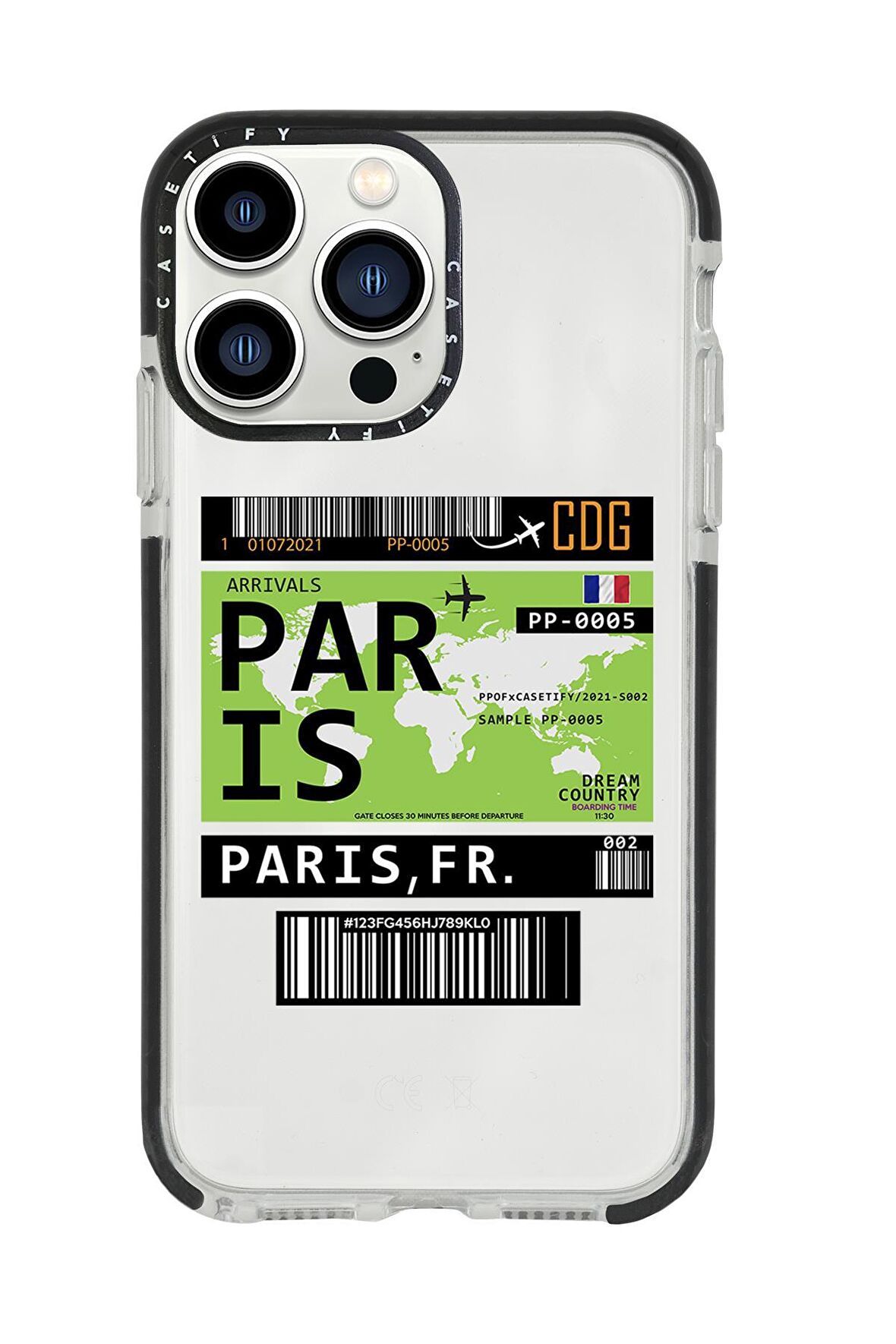iPhone 13 Pro Max Paris Ticket Casetify Darbe Emci Silikonlu Telefon Kılıfı