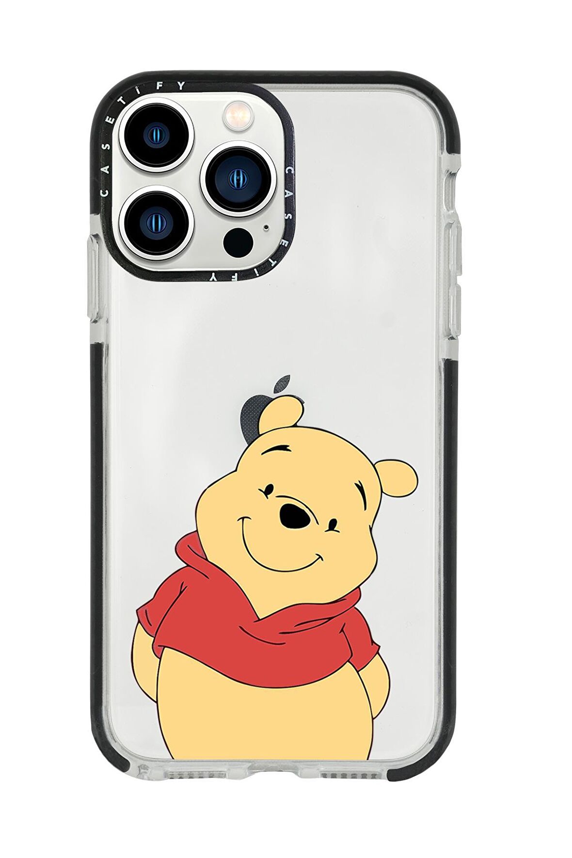 iPhone 13 Pro Max Sevimli Pooh Casetify Darbe Emci Silikonlu Telefon Kılıfı