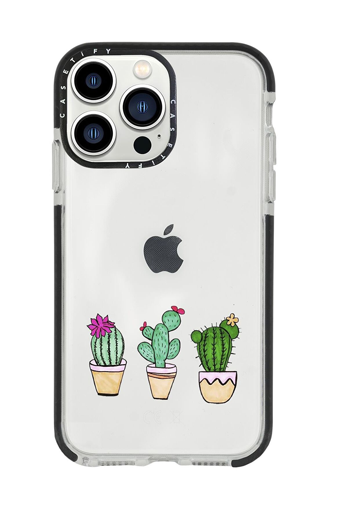 iPhone 13 Pro Max Üçlü Kaktüs Casetify Darbe Emci Silikonlu Telefon Kılıfı