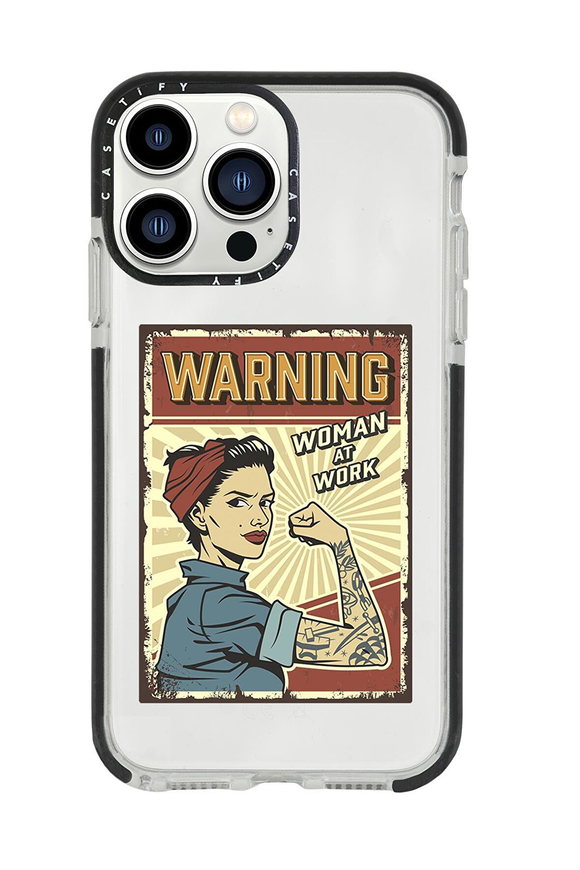 iPhone 13 Pro Max Women At Work Casetify Darbe Emci Silikonlu Telefon Kılıfı