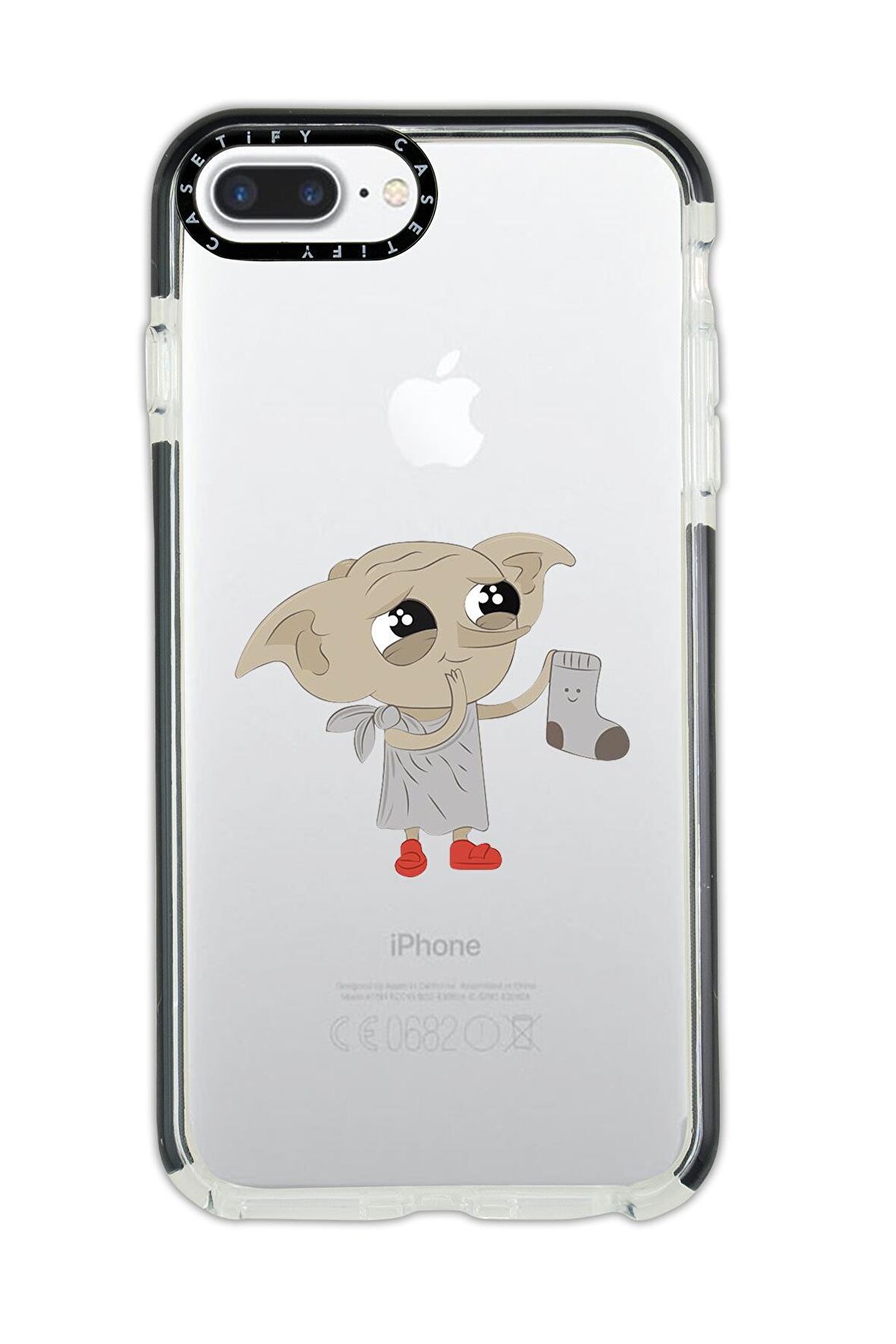 iPhone 7 Plus Casetify Dobby Desenli Anti Shock Premium Silikonlu Siyah Kenar Detaylı Telefon Kılıfı