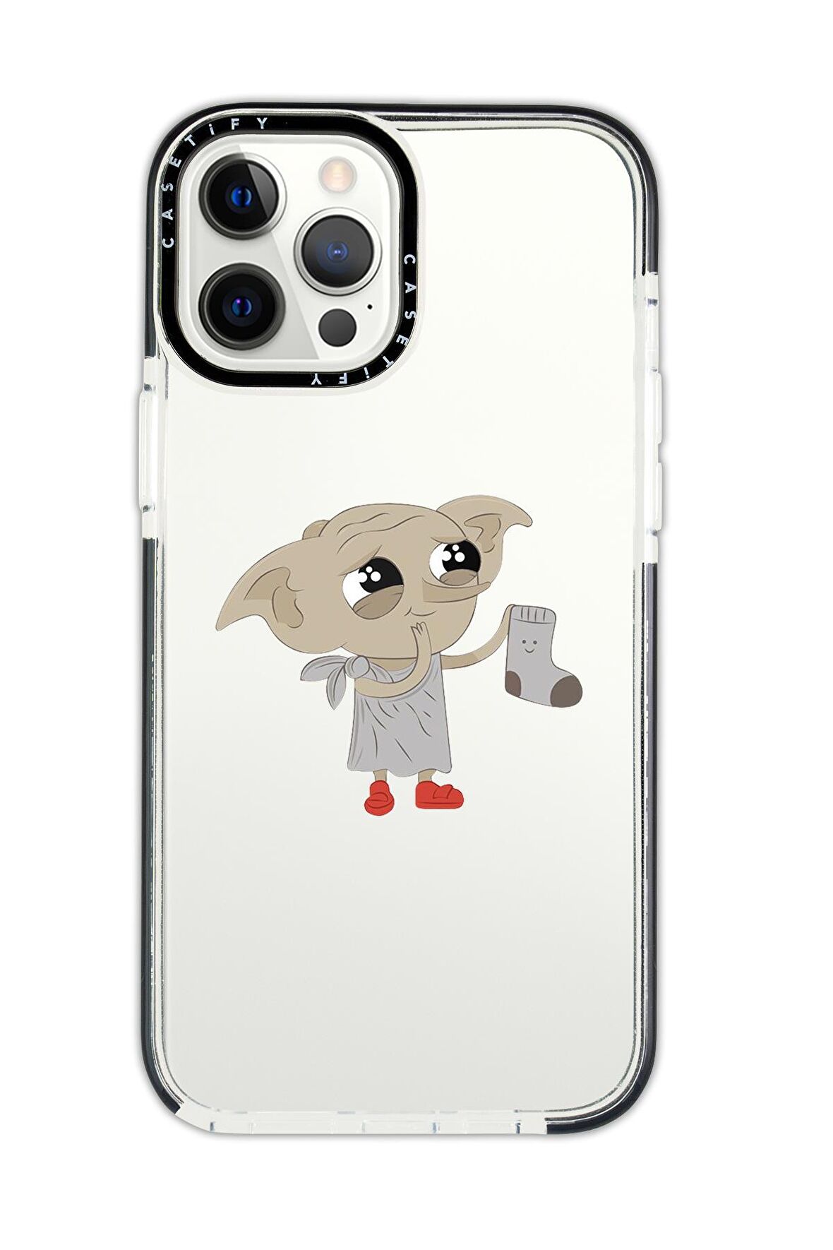 iPhone 11 Pro Casetify Dobby Desenli Anti Shock Premium Silikonlu Siyah Kenar Detaylı Telefon Kılıfı