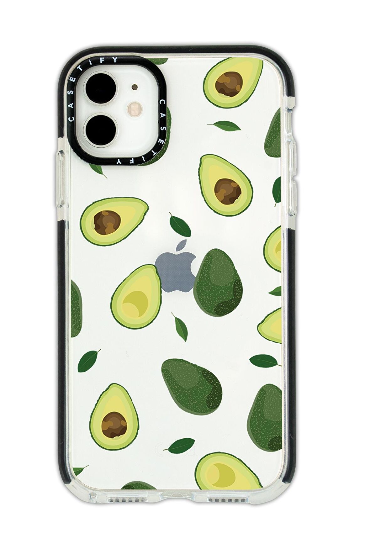 iPhone 11 Casetify Avokado Desenli Anti Shock Premium Silikonlu Siyah Kenar Detaylı Telefon Kılıfı