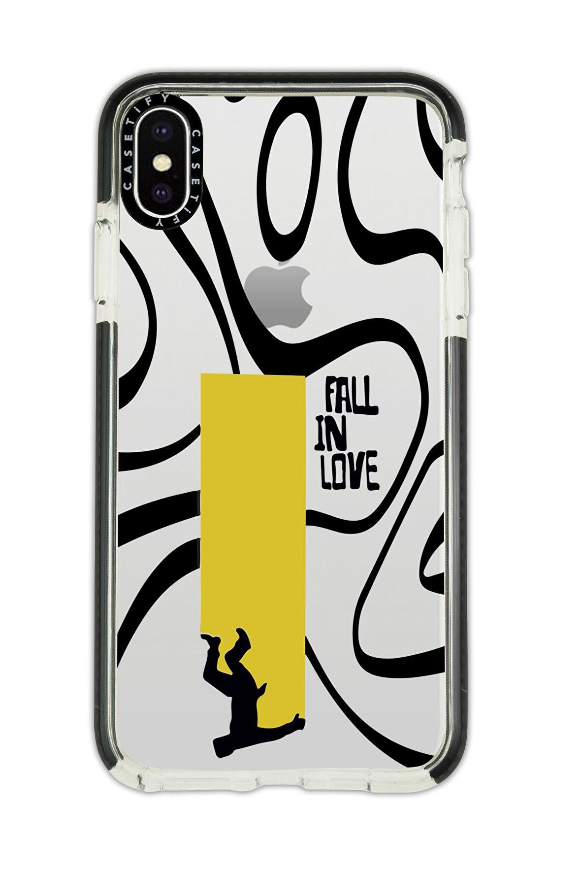 iPhone X Casetify Fall In Love Desenli Anti Shock Premium Silikonlu Siyah Kenar Detaylı Telefon Kılıfı