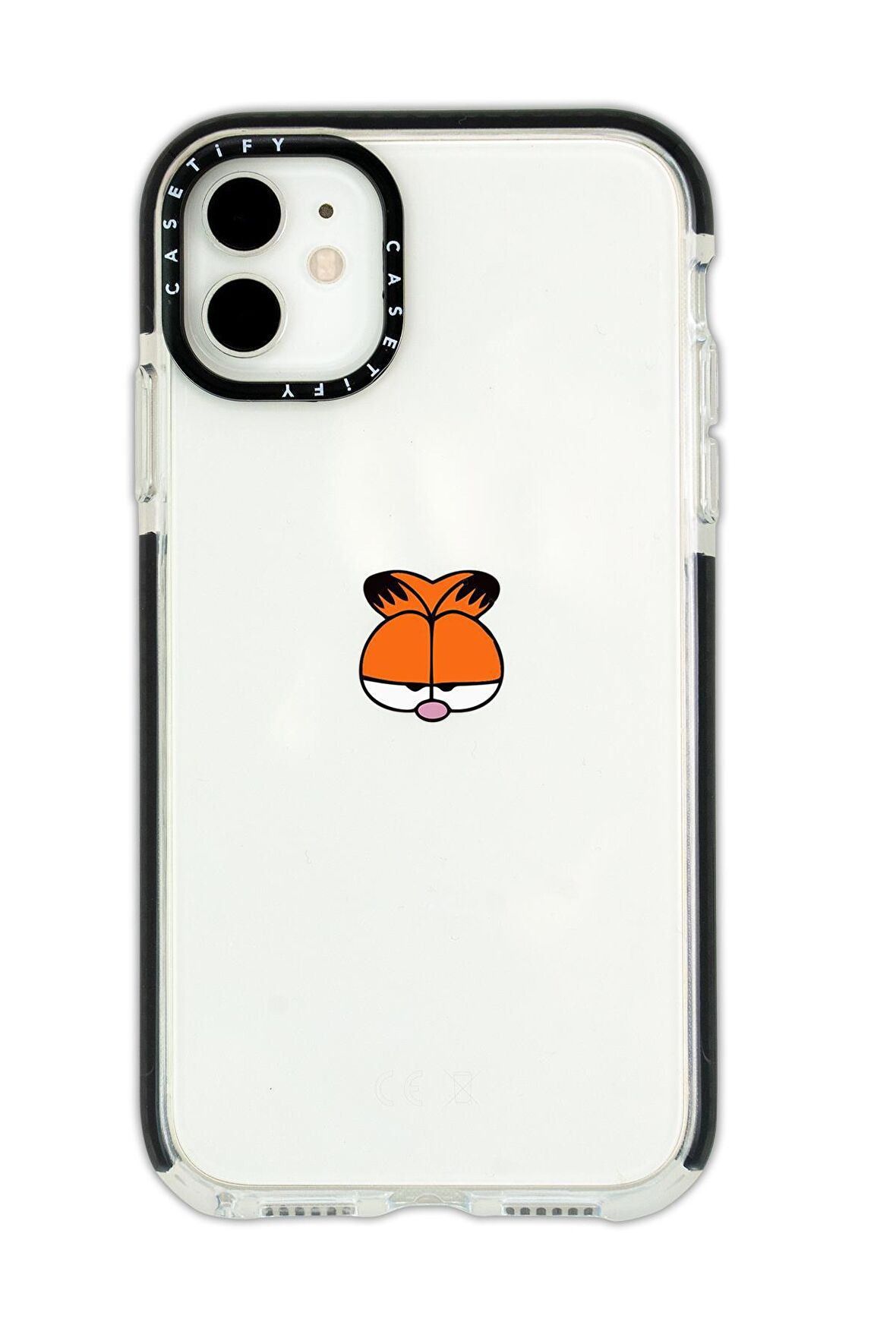 iPhone 11 Casetify Garfield Desenli Anti Shock Premium Silikonlu Siyah Kenar Detaylı Telefon Kılıfı