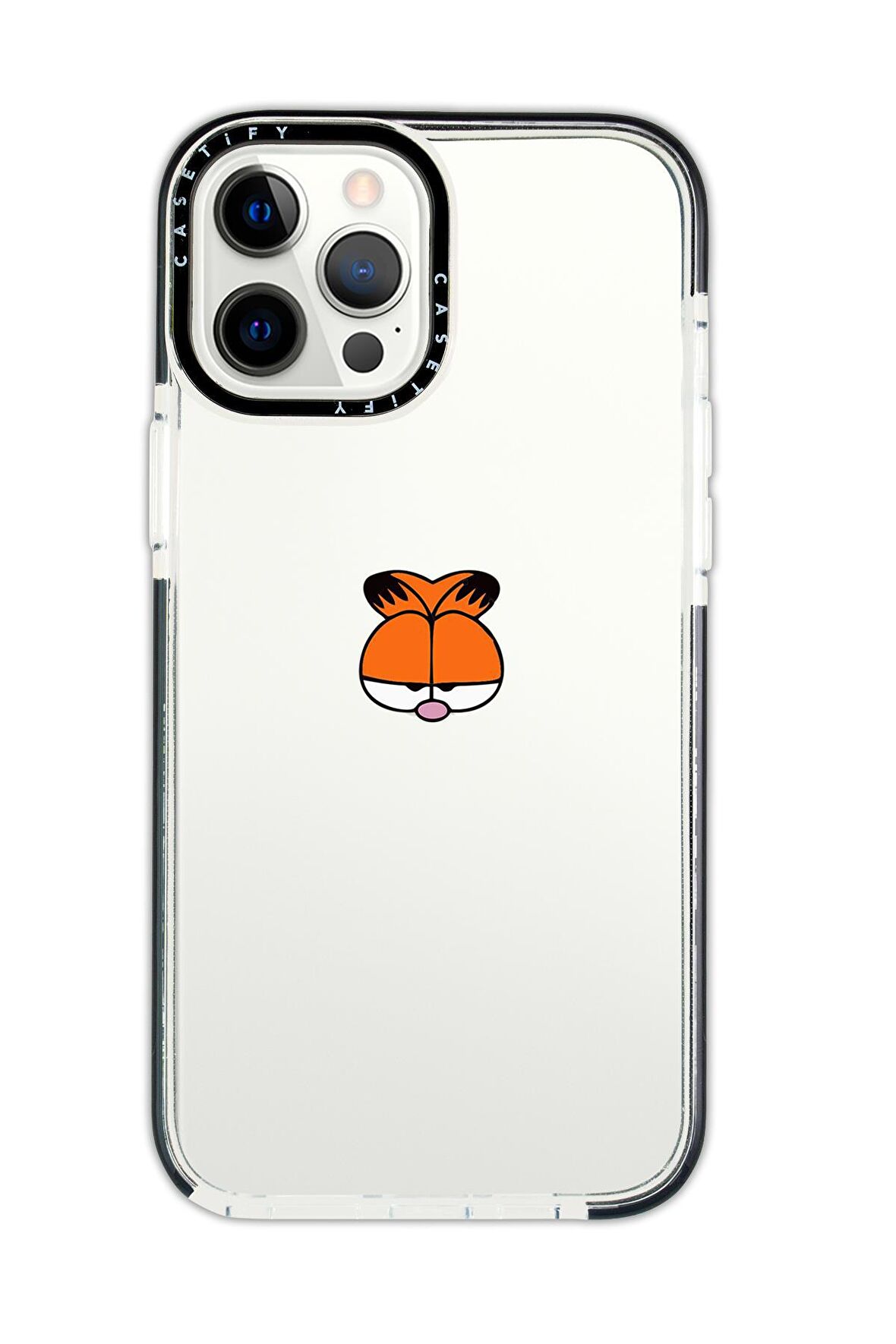 iPhone 11 Pro Casetify Garfield Desenli Anti Shock Premium Silikonlu Siyah Kenar Detaylı Telefon Kılıfı