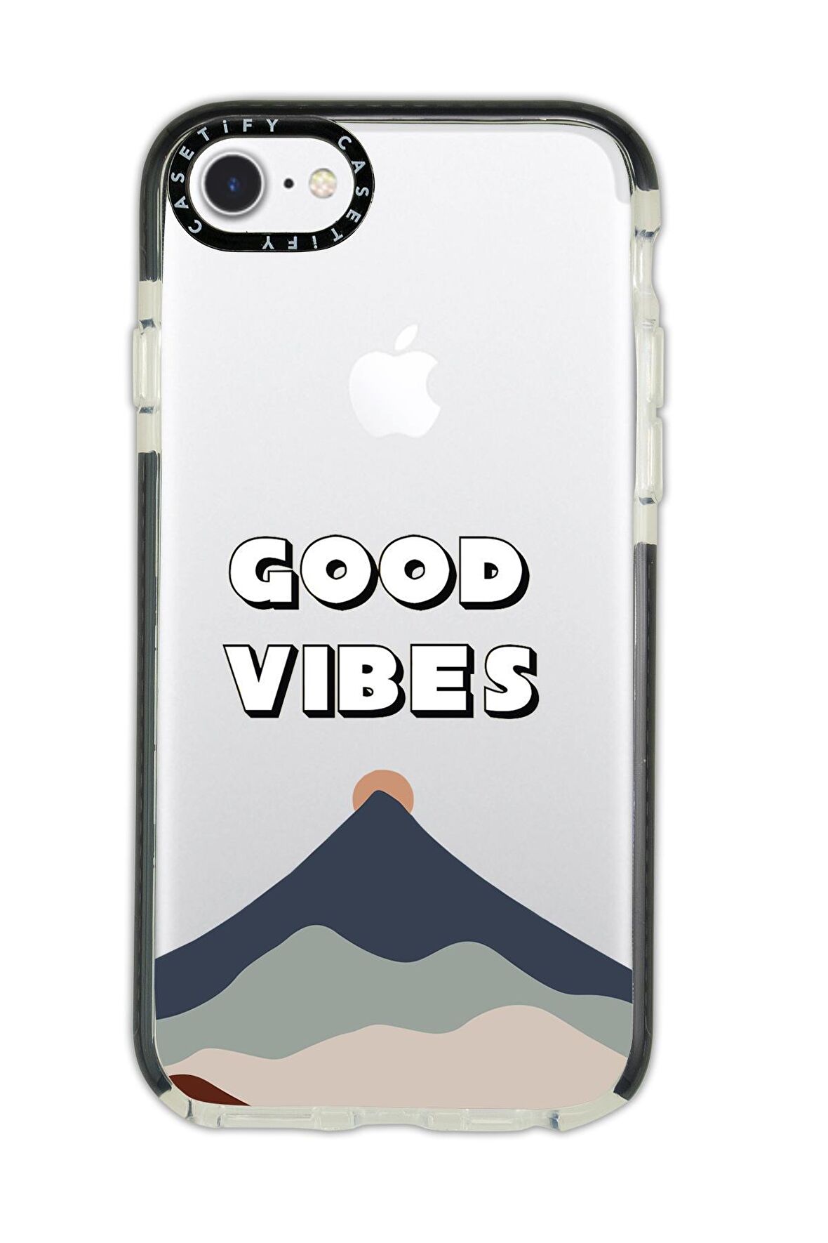 iPhone 6 Casetify Good Vibes Desenli Anti Shock Premium Silikonlu Siyah Kenar Detaylı Telefon Kılıfı
