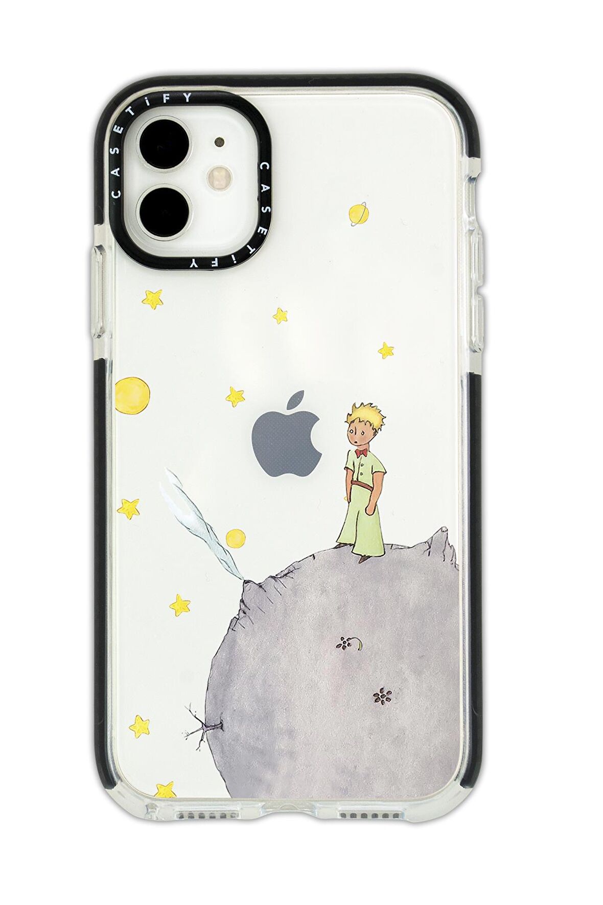 iPhone 12 Casetify Küçük Prens Desenli Anti Shock Premium Silikonlu Siyah Kenar Detaylı Telefon Kılıfı
