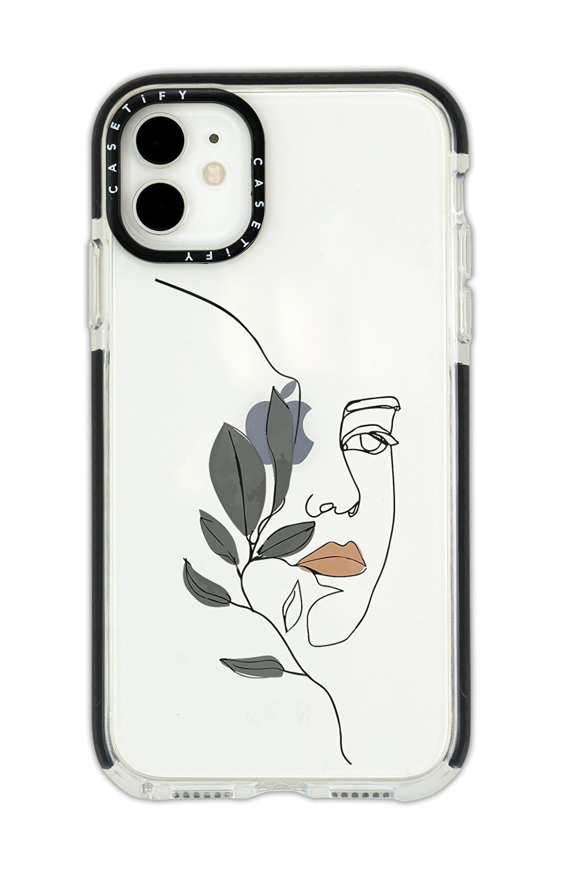 iPhone 11 Casetify Line Art Women Desenli Anti Shock Premium Silikonlu Siyah Kenar Detaylı Telefon Kılıfı