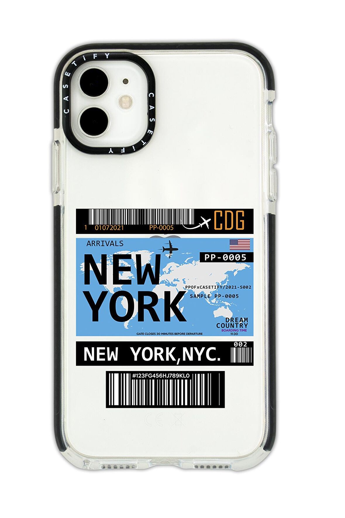 iPhone 12 Casetify New York Desenli Anti Shock Premium Silikonlu Siyah Kenar Detaylı Telefon Kılıfı