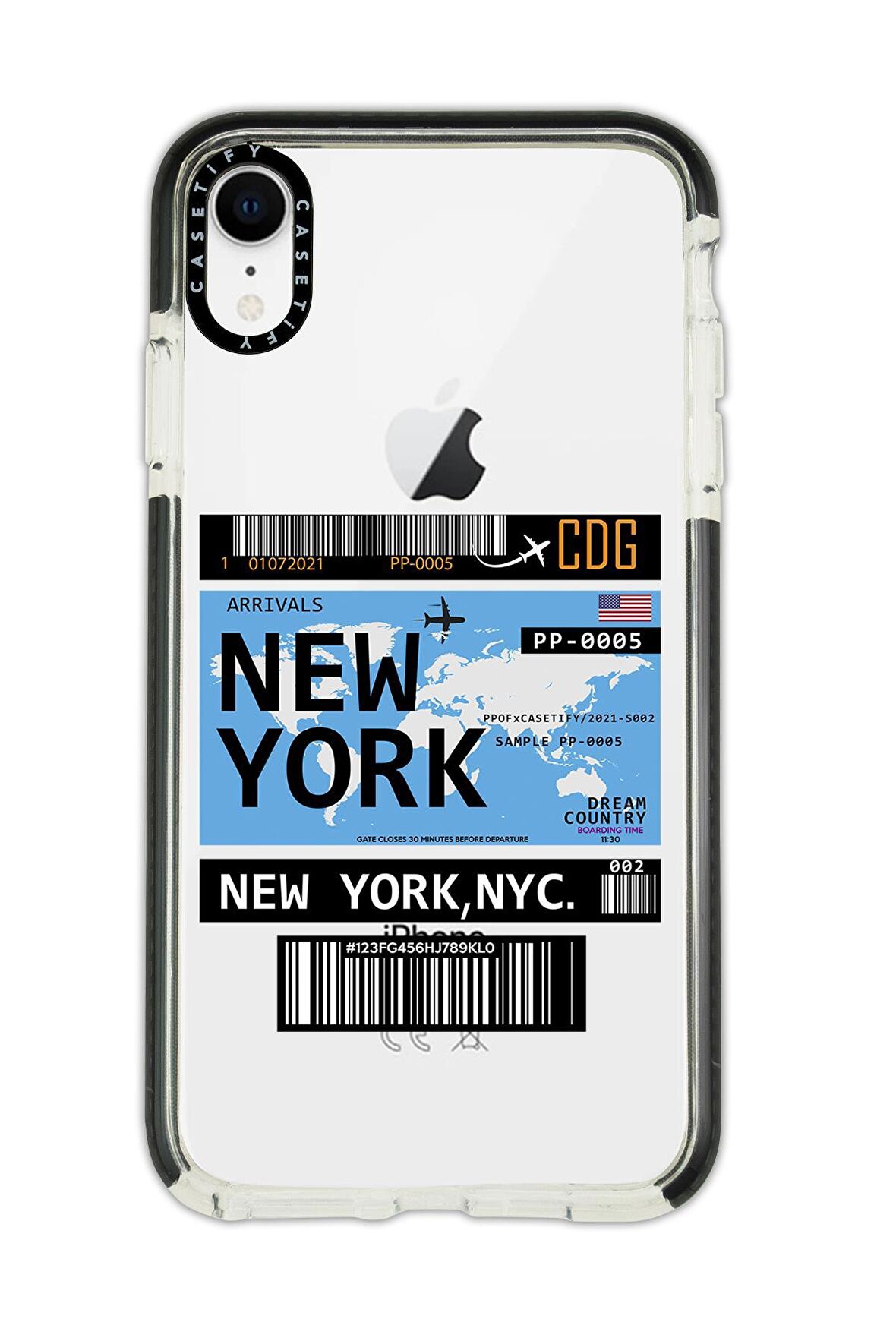 iPhone XR Casetify New York Desenli Anti Shock Premium Silikonlu Siyah Kenar Detaylı Telefon Kılıfı
