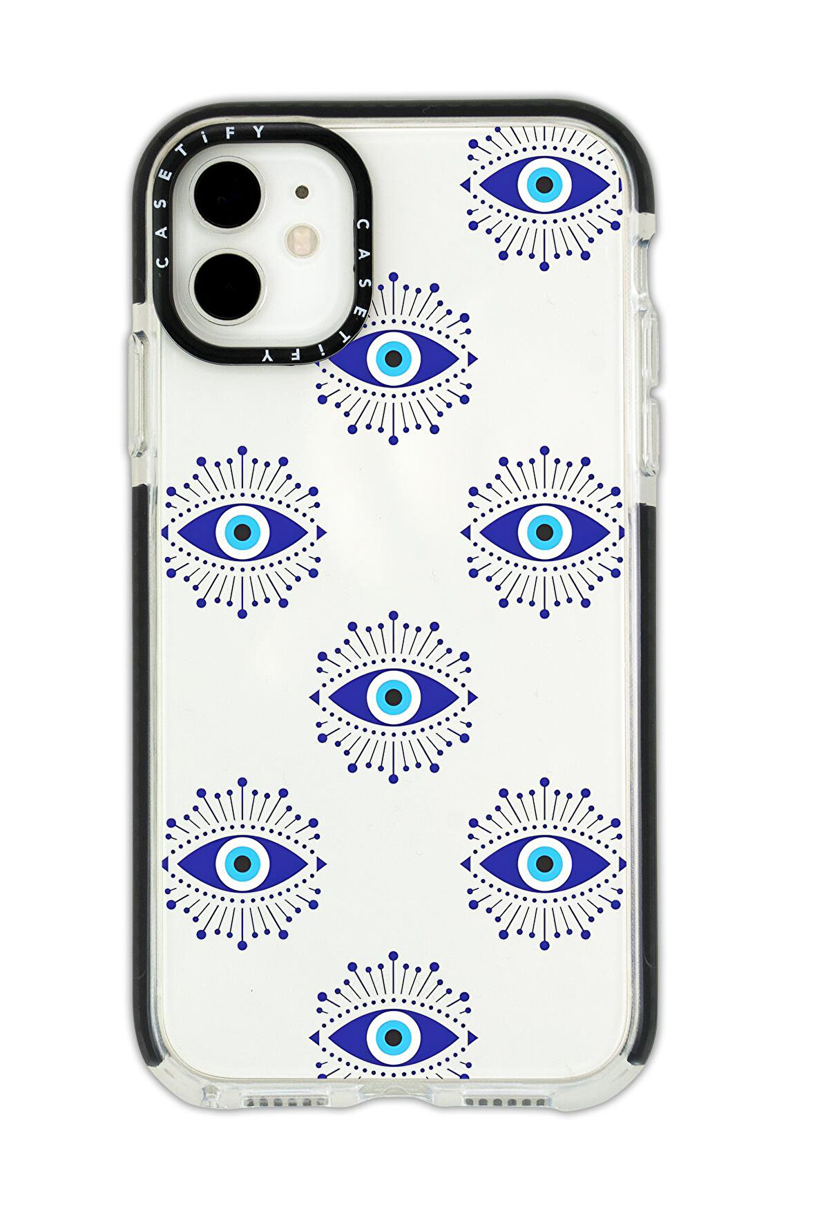 iPhone 12 Uyumlu Casetify Mystic Aura Desenli Anti Shock Premium Silikonlu Siyah Kenar Detaylı Telefon Kılıfı