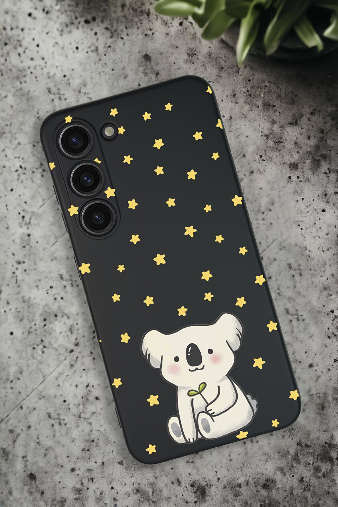 Samsung Galaxy S23 Uyumlu Koala Desenli Premium Silikonlu Lansman Telefon Kılıfı