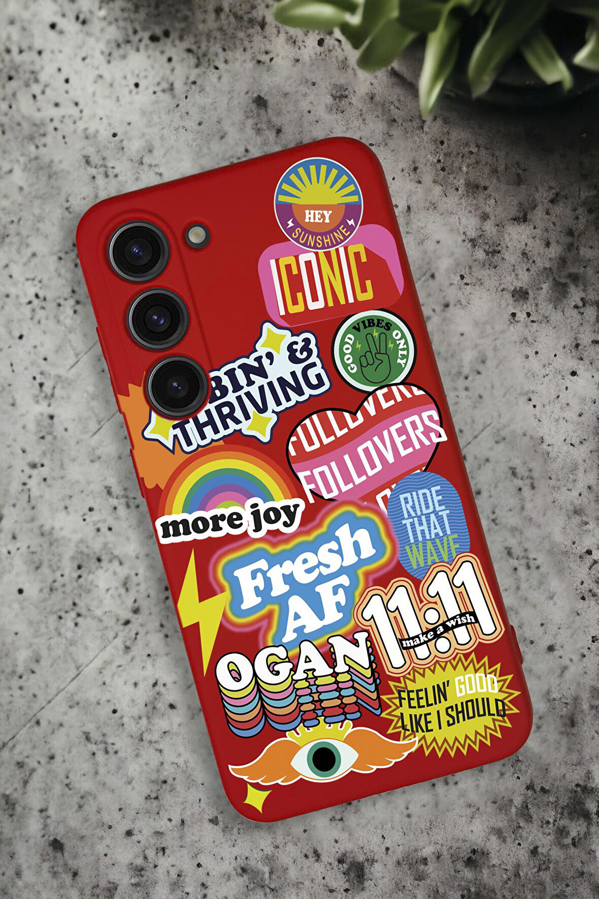 Samsung Galaxy S23 Uyumlu Fresh Desenli Premium Silikonlu Lansman Telefon Kılıfı