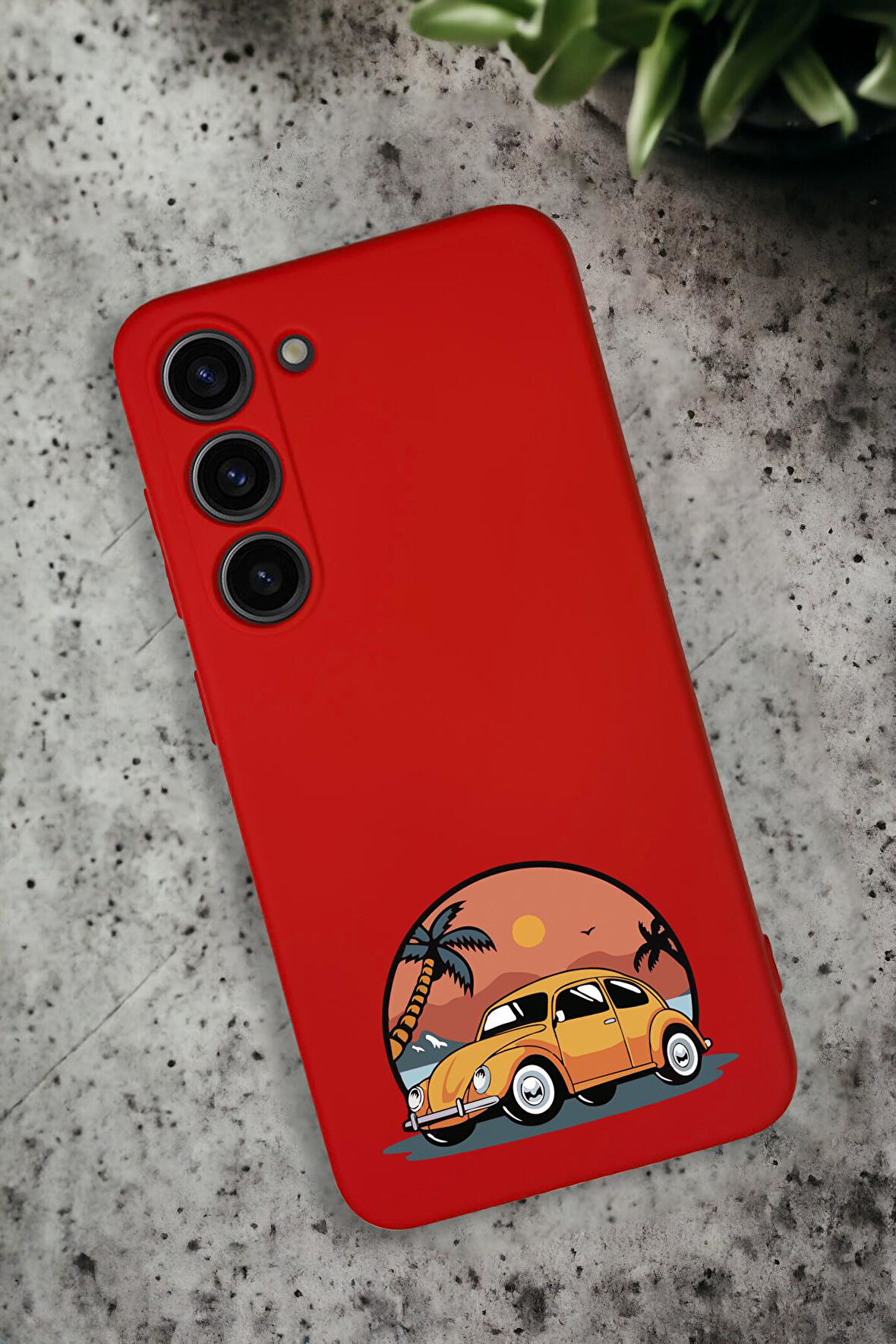 Samsung Galaxy S23 Uyumlu Vosvos Desenli Premium Silikonlu Lansman Telefon Kılıfı