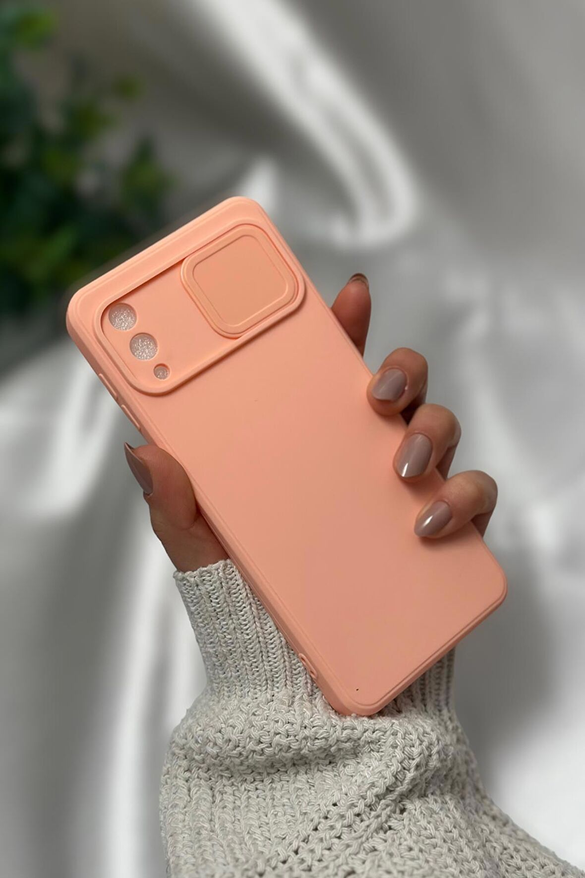 Samsung A02 Uyumlu Kamera Koruma Slider Kapaklı Silikonlu Telefon Kılıfı