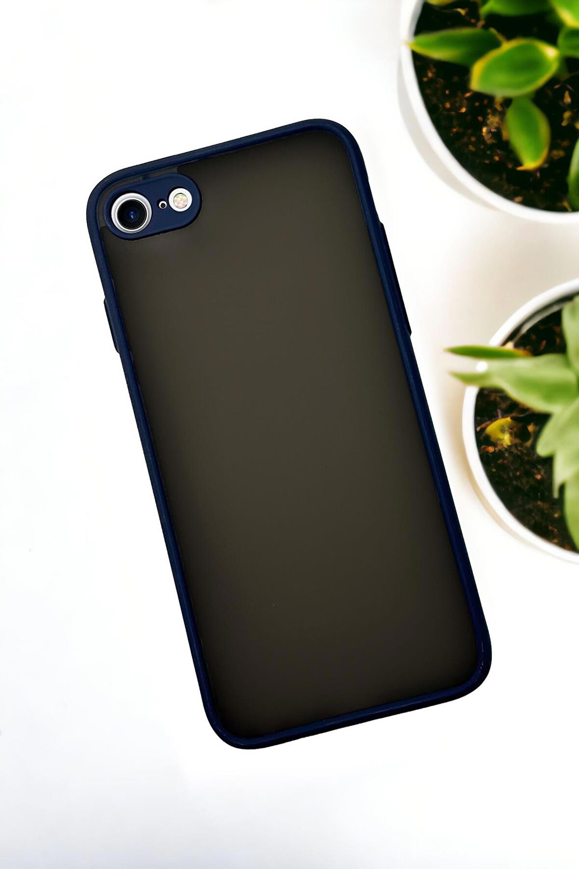 iPhone 8 Uyumlu Buzlu Şeffaf Lüx Telefon Kılıfı