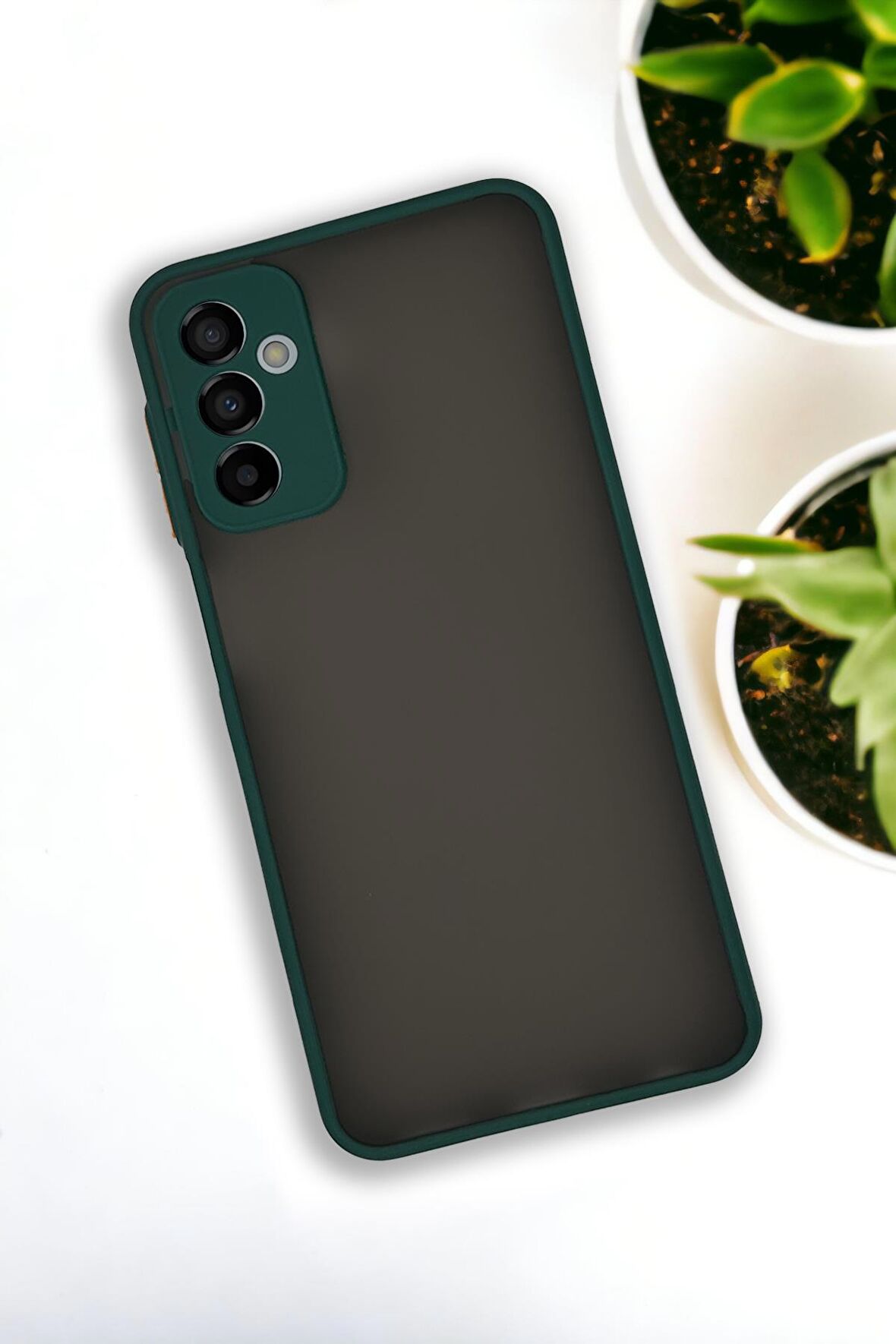 Samsung Galaxy M23 Uyumlu Buzlu Şeffaf Lüx Telefon Kılıfı